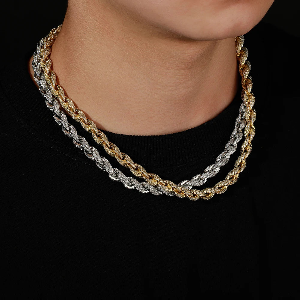 ICED OUT 8MM "SILVER ROPE" KETTE - ICERAIN JEWELRY