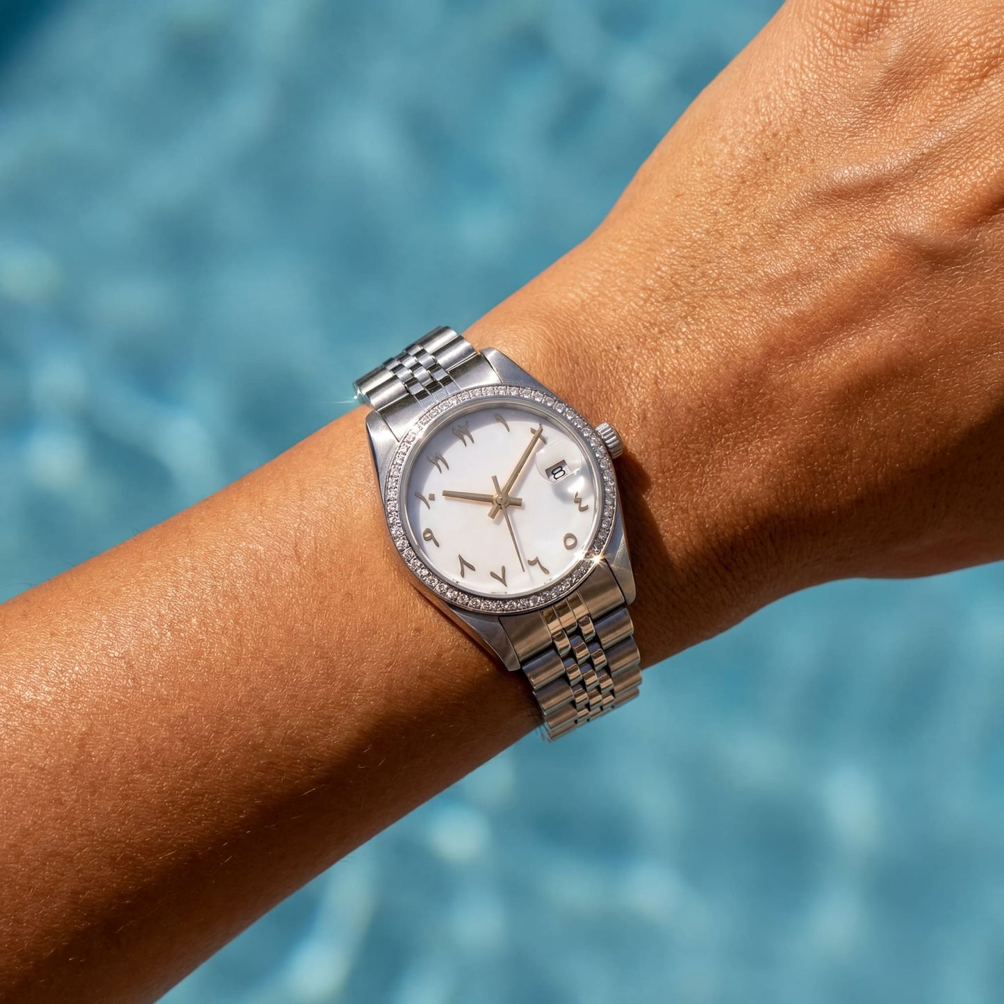 EDELSTAHL "ARABIC" FRAUEN UHR - ICERAIN JEWELRY