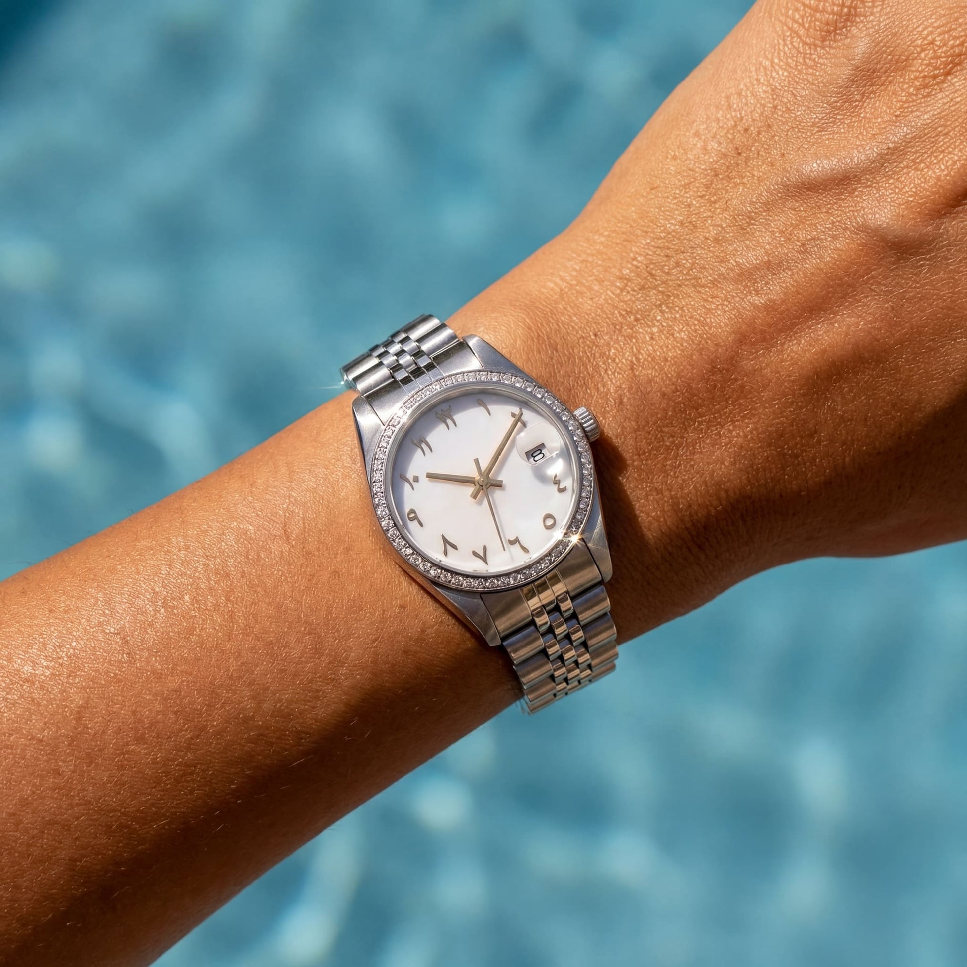 EDELSTAHL "ARABIC" FRAUEN UHR - ICERAIN JEWELRY