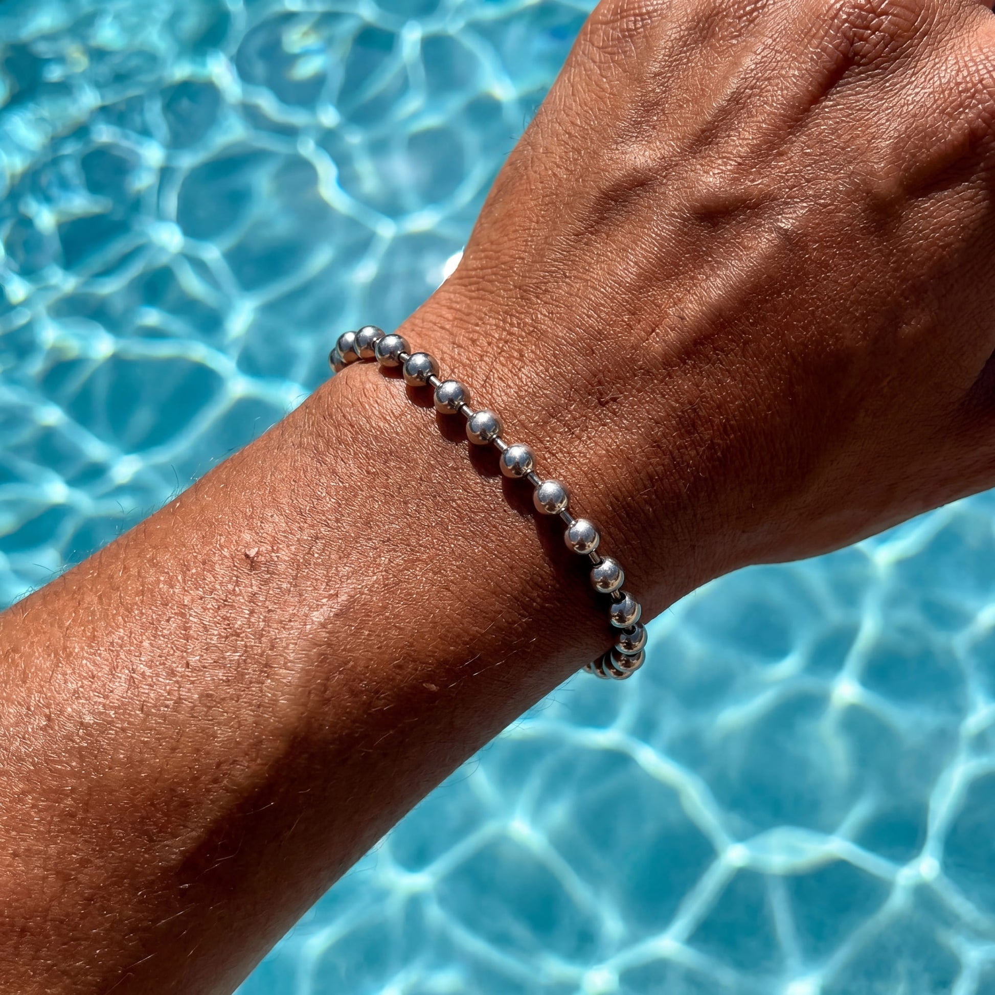 EDELSTAHL "CHROME PERL" ARMBAND - ICERAIN JEWELRY