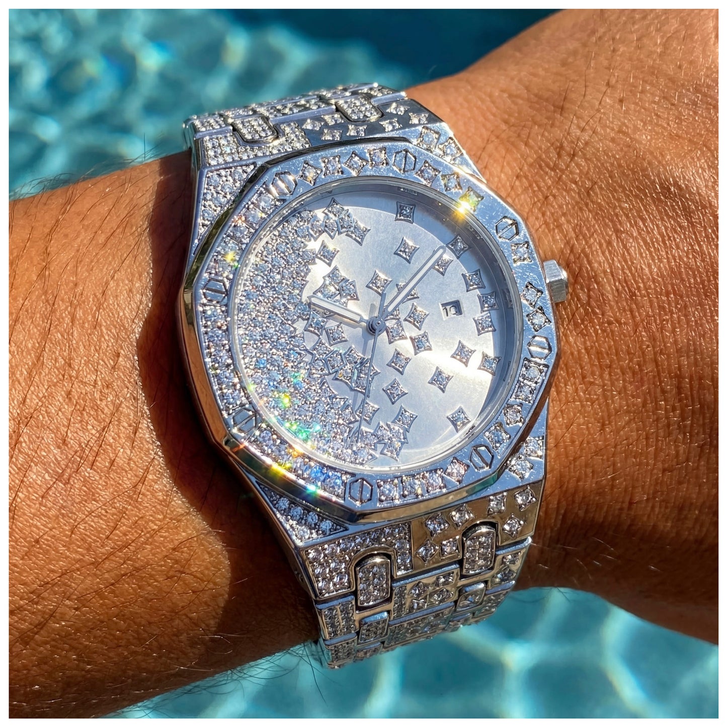 ICED OUT "SPLITERIO" UHR - ICERAIN JEWELRY