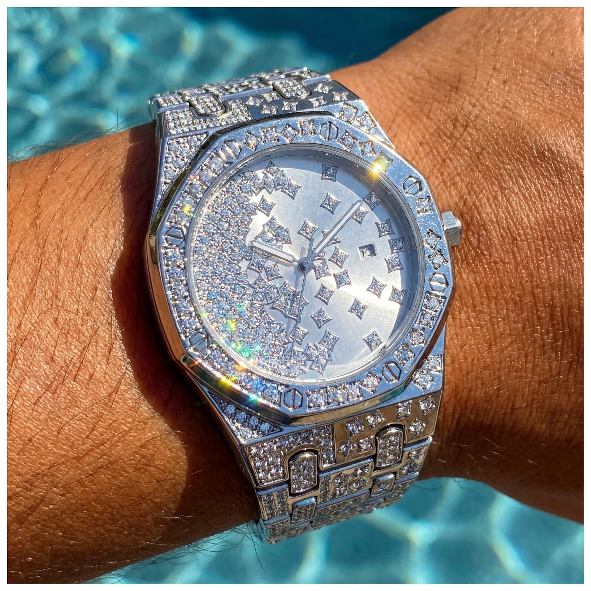 ICED OUT "SPLITERIO" UHR - ICERAIN JEWELRY