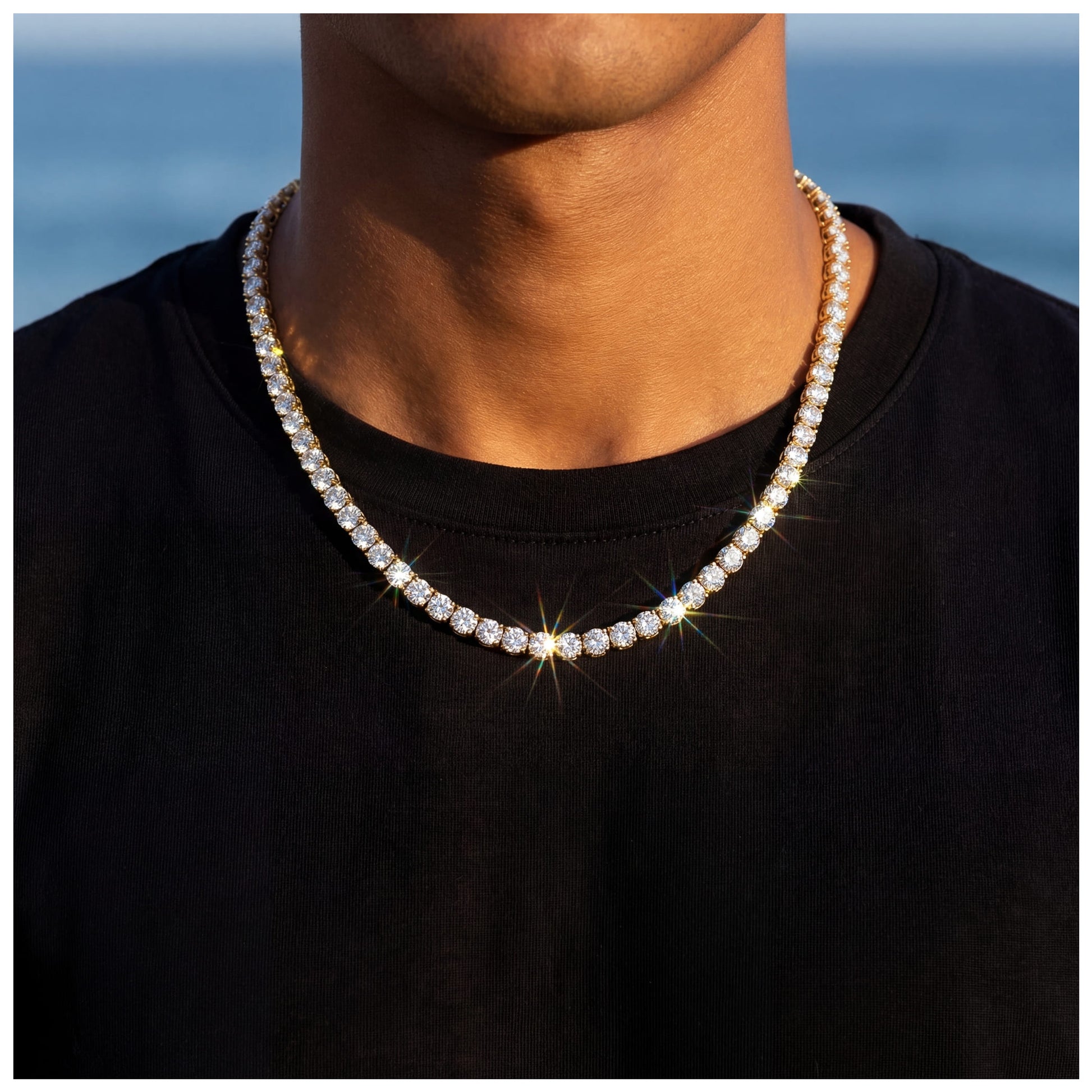 ICED OUT "GOLD TENNIS" KETTE - ICERAIN JEWELRY