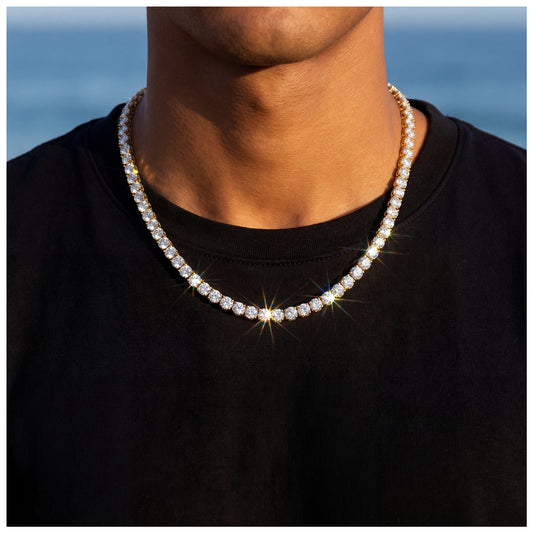 ICED OUT "GOLD TENNIS" KETTE - ICERAIN JEWELRY