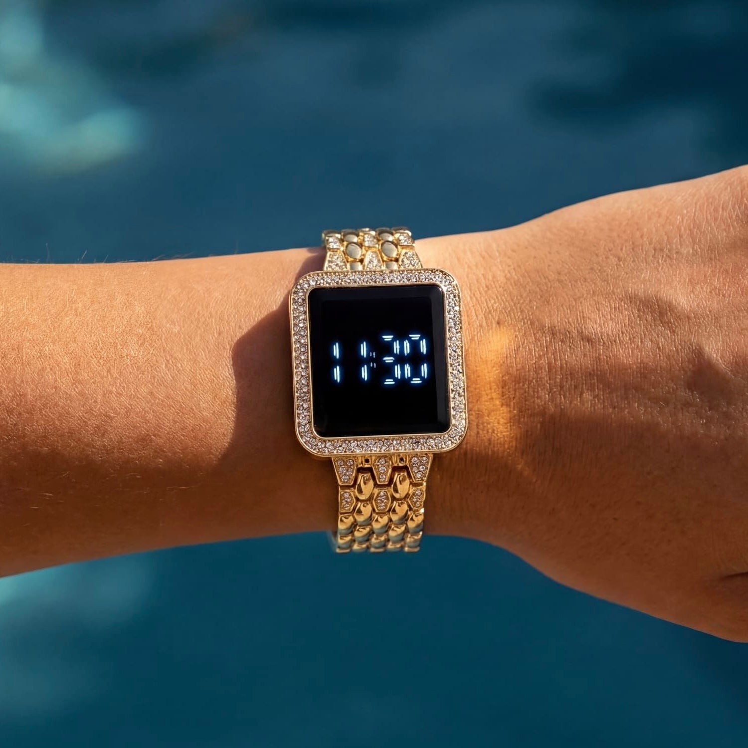EDELSTAHL LED "LOVALISIMA" UHR - ICERAIN JEWELRY