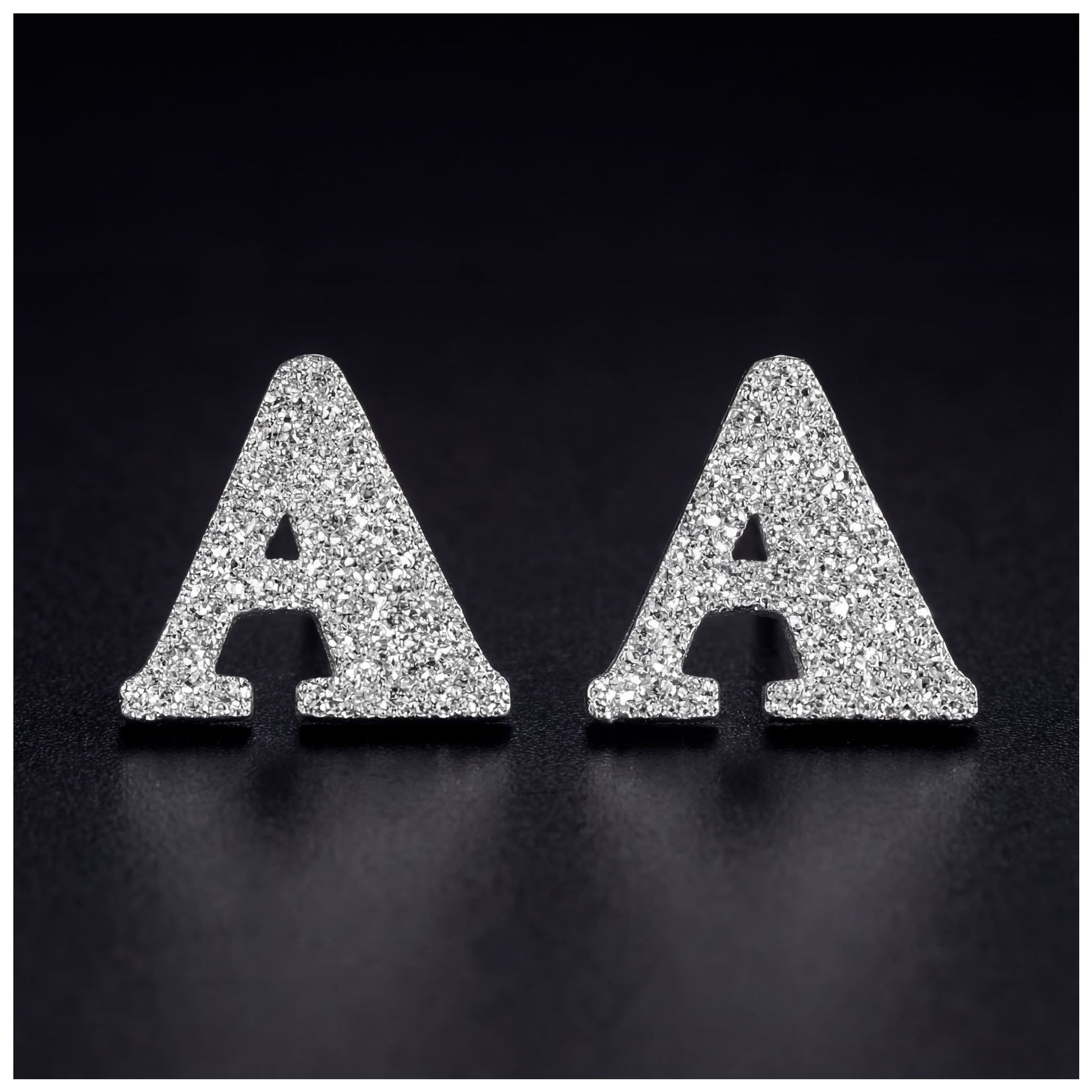 PERSONALISIERTE ICED OUT ANFANGSBUCHSTABEN "SPARK" OHRRINGE - ICERAIN JEWELRY