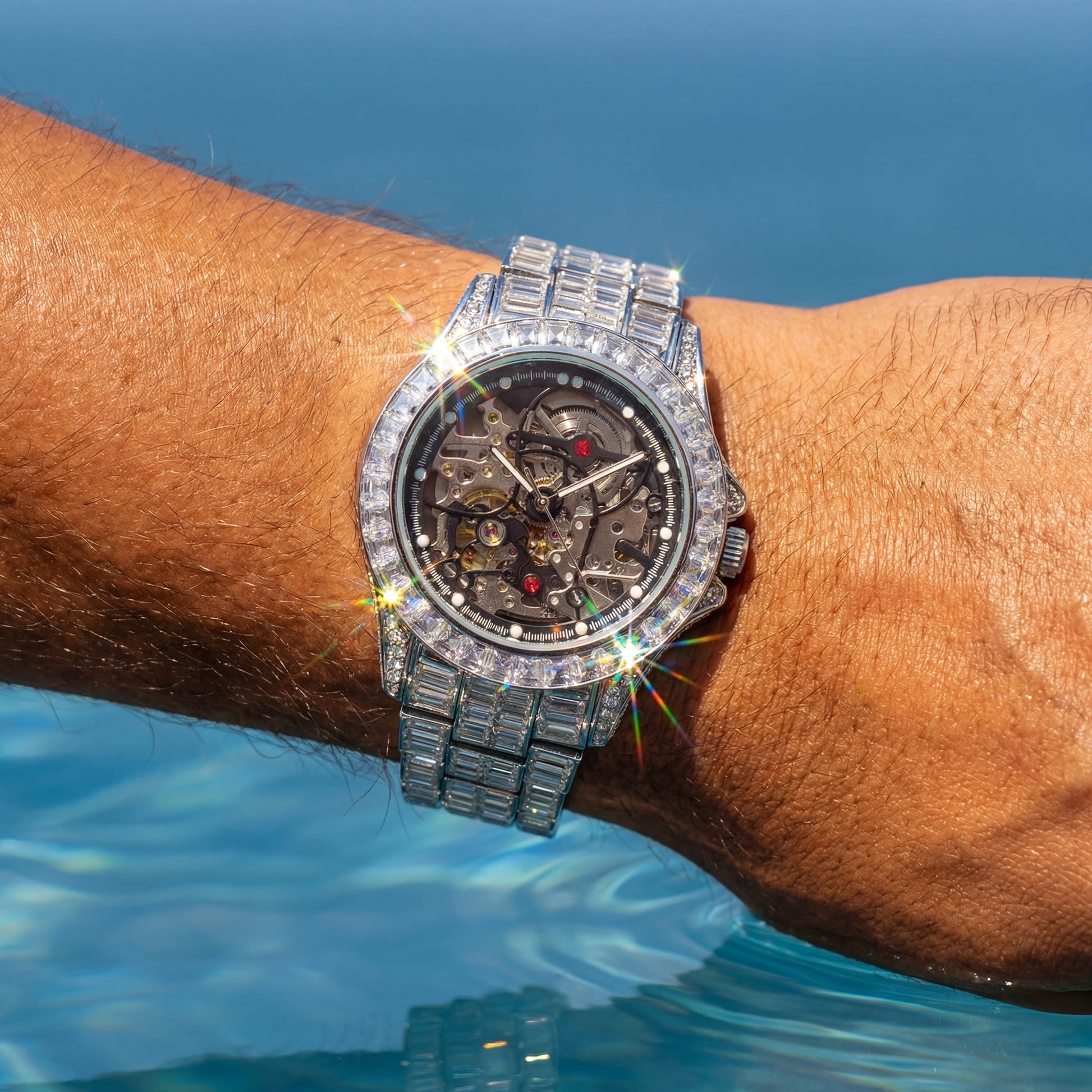 ICED OUT AUTOMATIK "SCHELETRO V3" UHR - ICERAIN JEWELRY