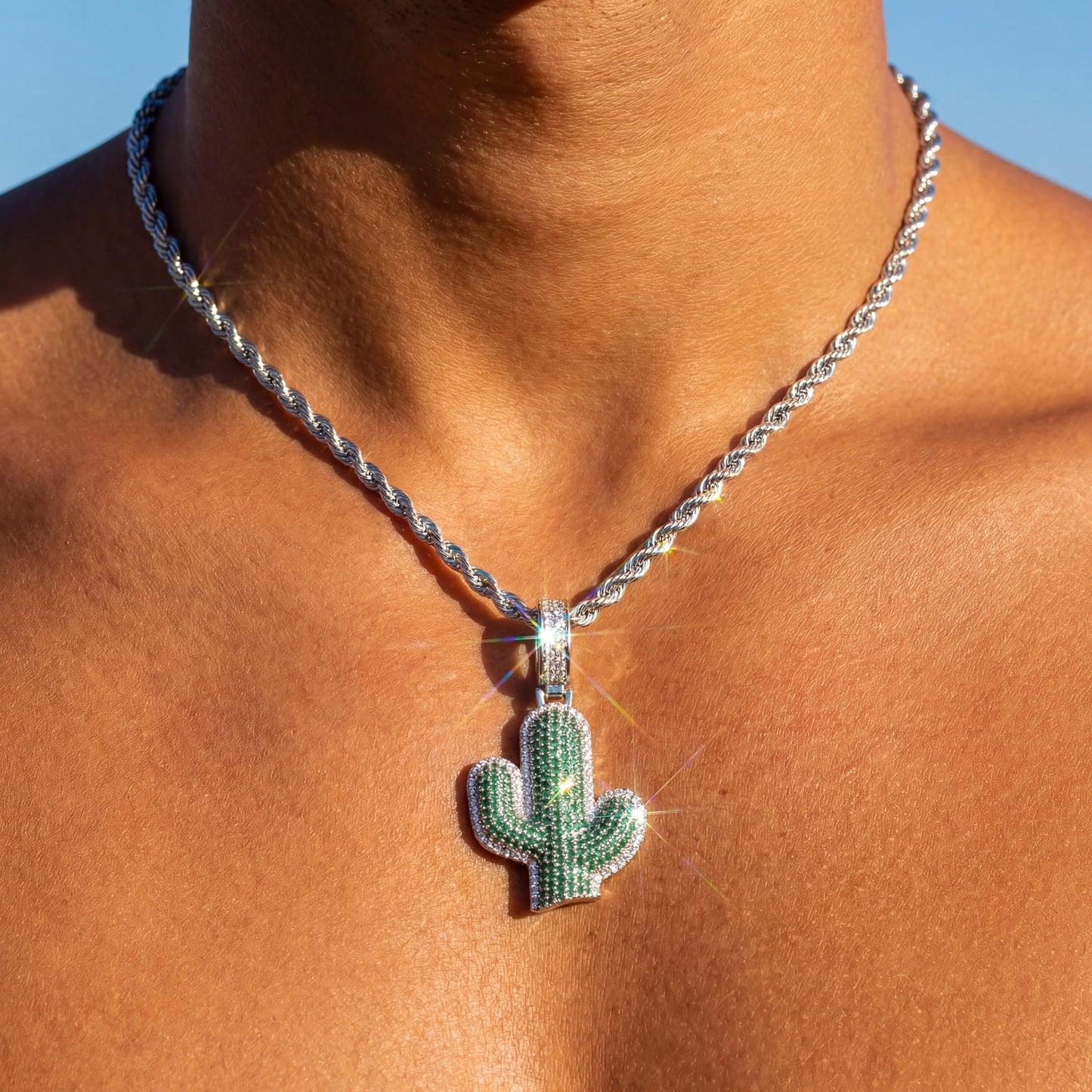 ICED OUT "CACTUS" KETTE - ICERAIN JEWELRY