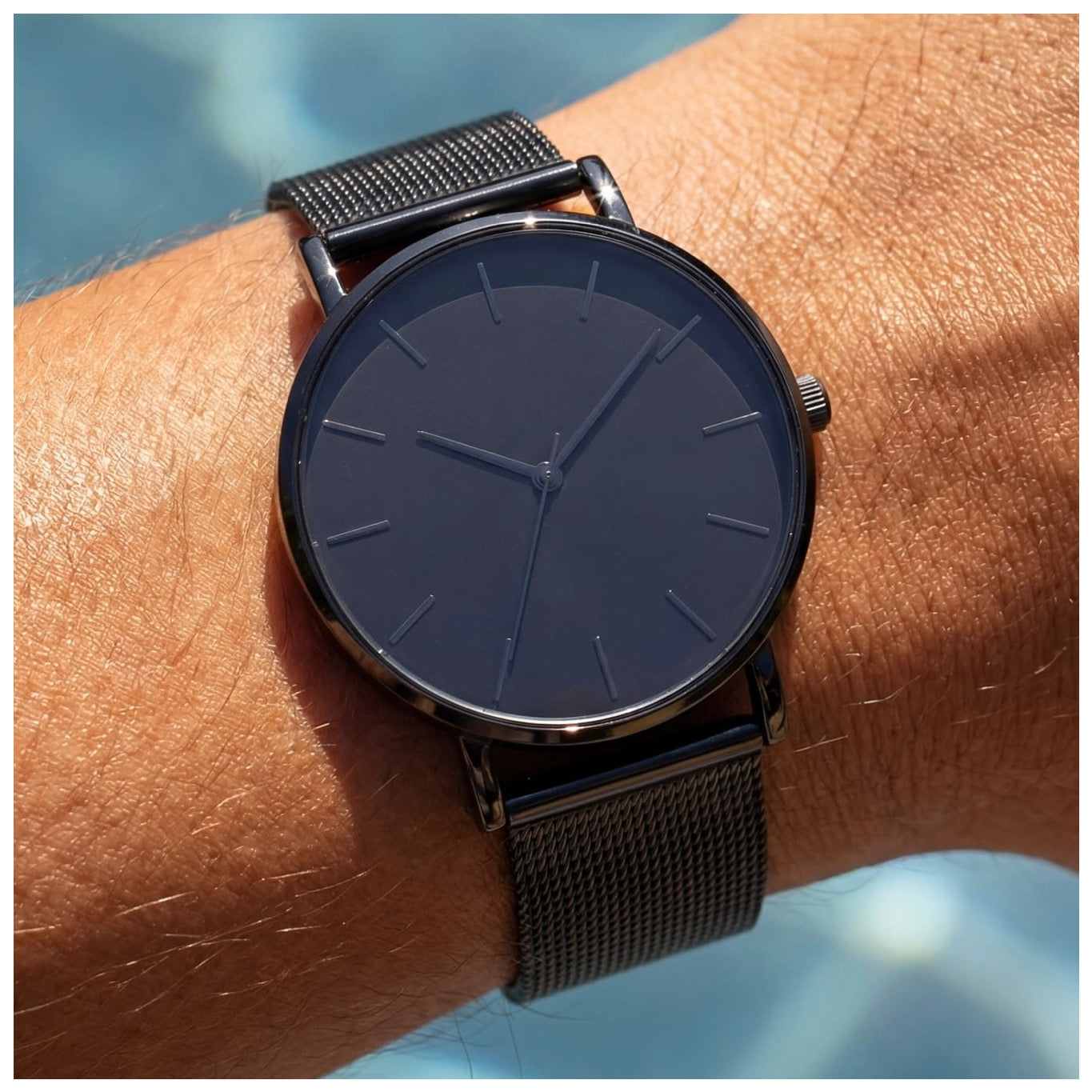 EDELSTAHL "THINMATIC" UHR - ICERAIN JEWELRY