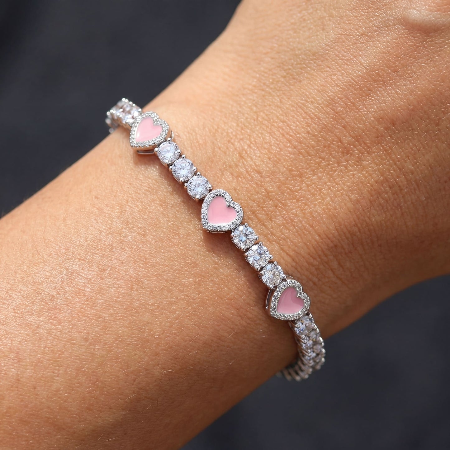 ICED OUT "HEART CLOVER TENNIS" ARMBAND - ICERAIN JEWELRY