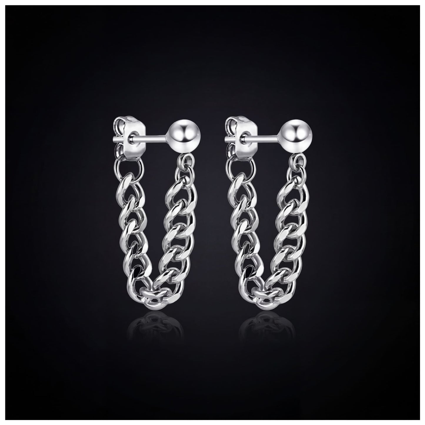 EDELSTAHL "CUBAN" OHRRINGE - ICERAIN JEWELRY