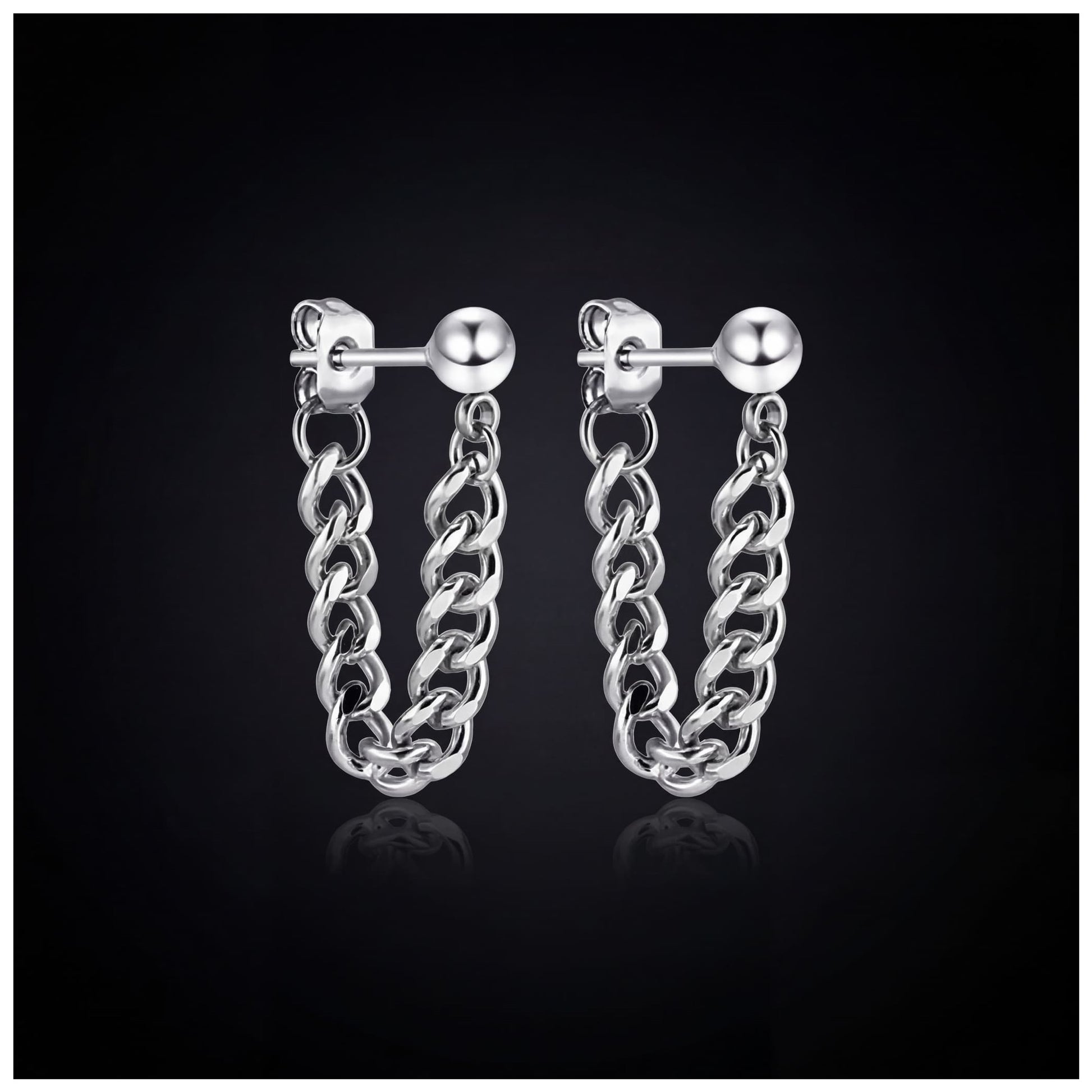 EDELSTAHL "CUBAN" OHRRINGE - ICERAIN JEWELRY