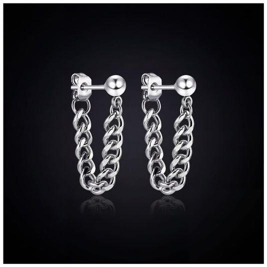 EDELSTAHL "CUBAN" OHRRINGE - ICERAIN JEWELRY