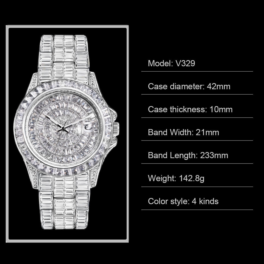 ICED OUT "FACINARE" UHR - ICERAIN JEWELRY