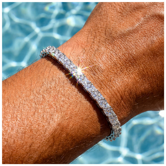 ICED OUT 5MM "TRIANGLE TENNIS" ARMBAND - ICERAIN JEWELRY