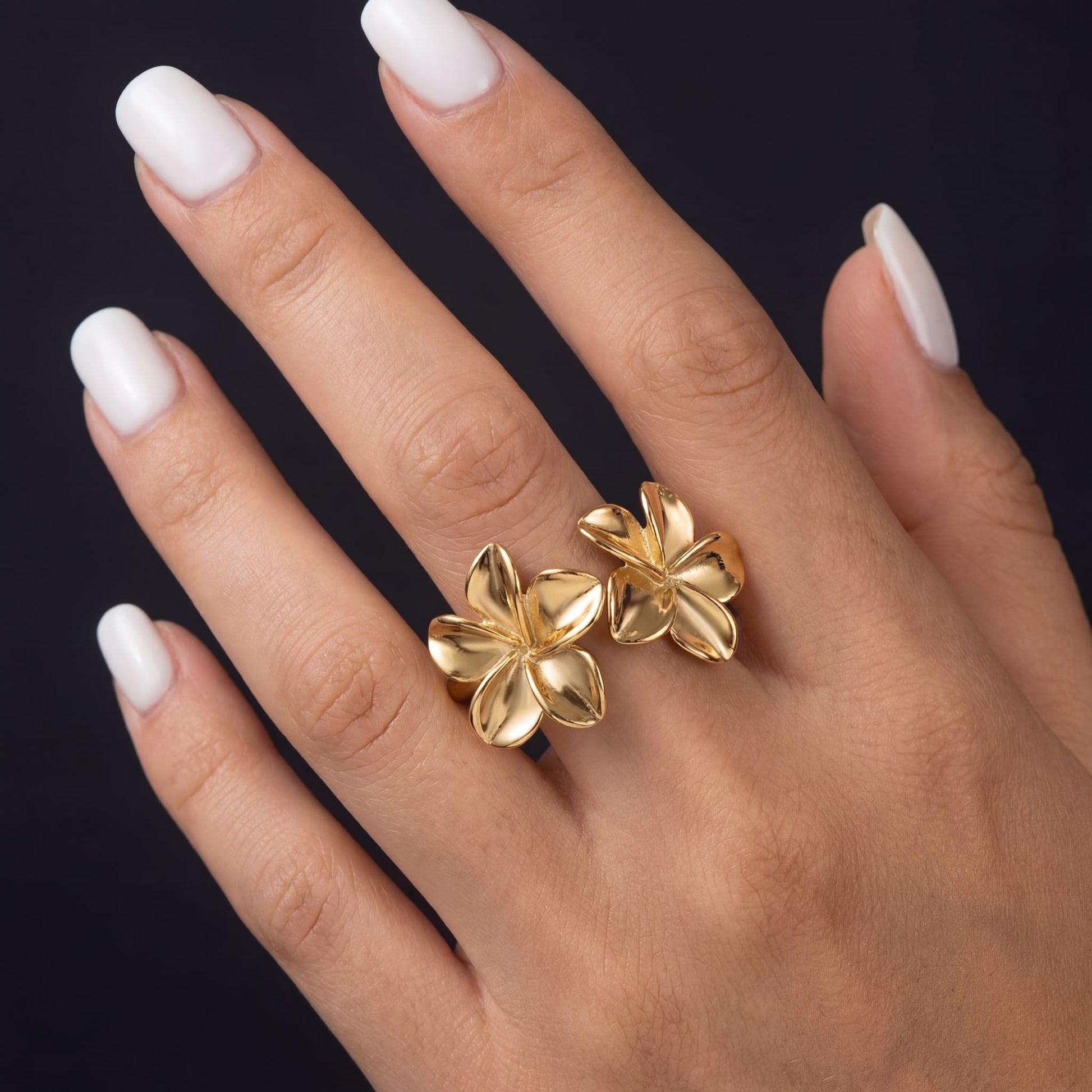 EDELSTAHL "DOUBLE FLOWER" RING - ICERAIN JEWELRY