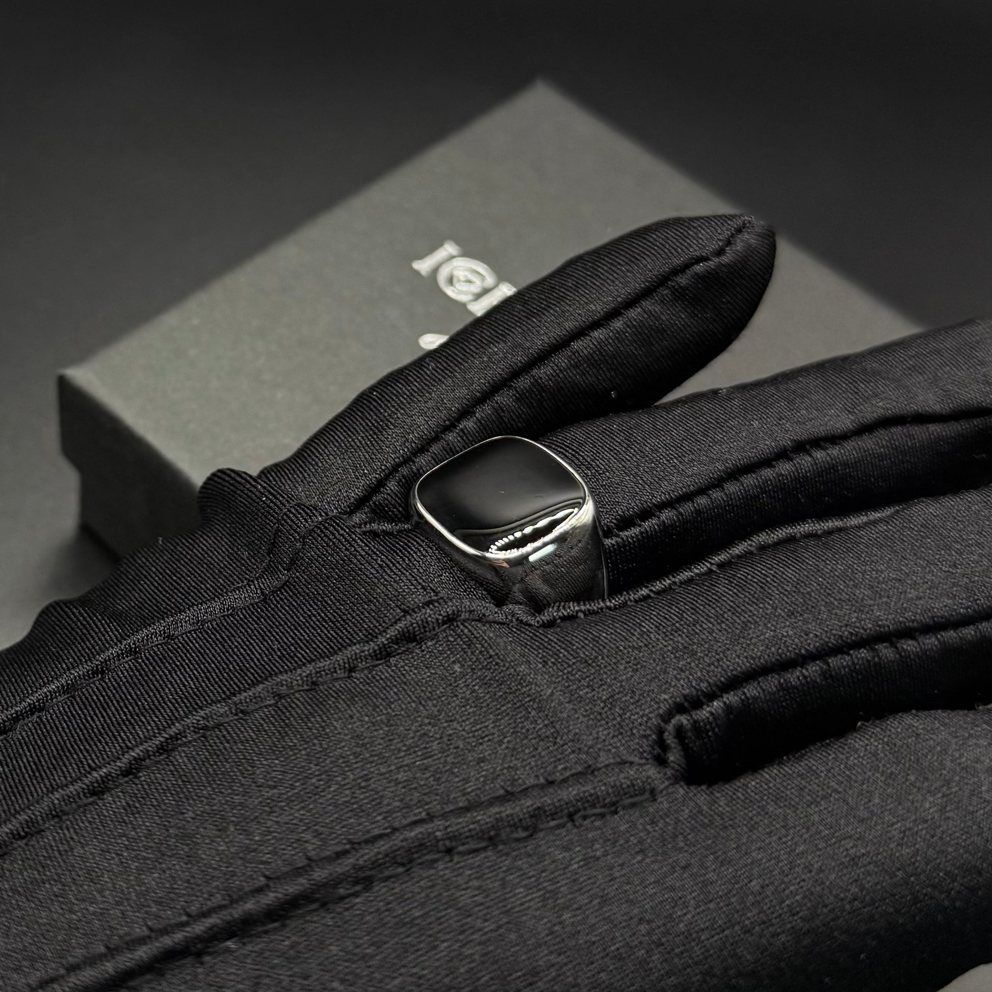 SALE | EDELSTAHL GRÖSSE 9 (19MM DURCHMESSER) "SIGNET" RING - ICERAIN JEWELRY