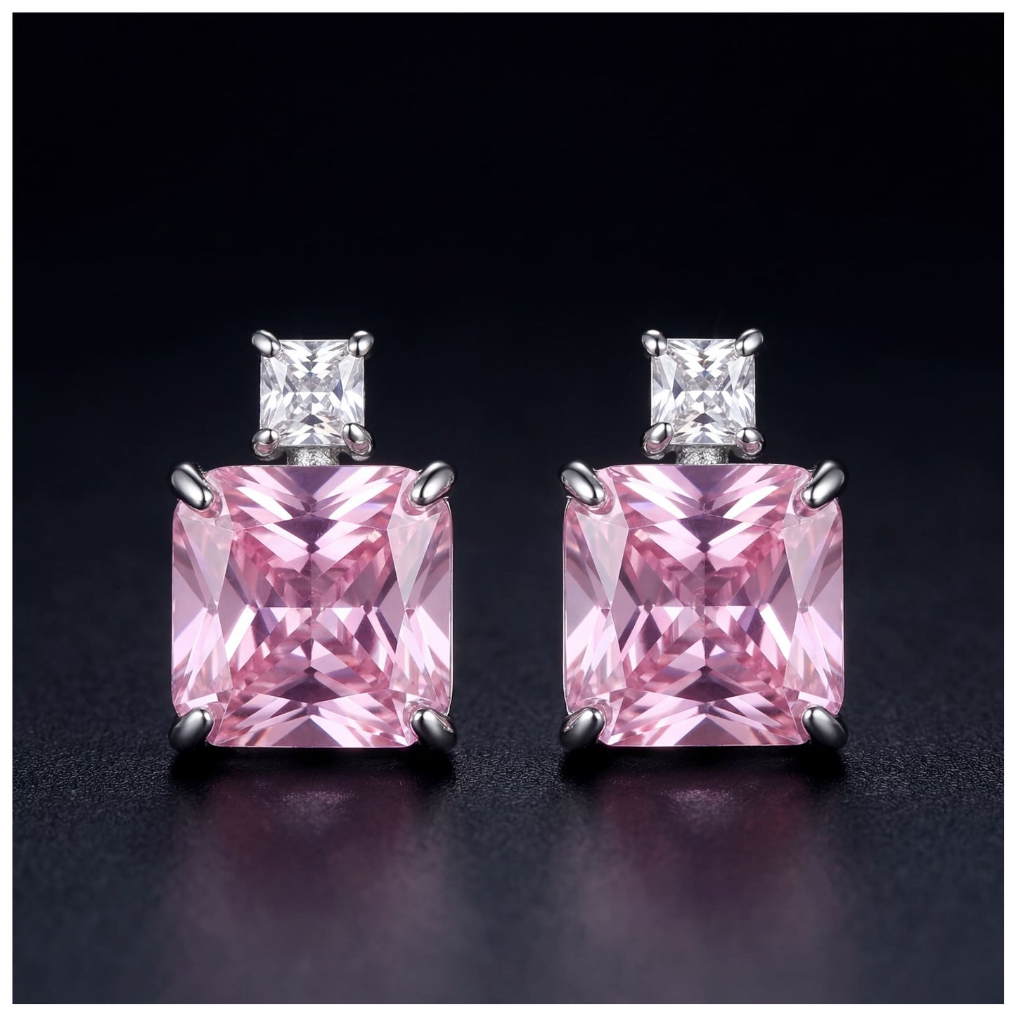 ICED OUT "PINK PRINZESKO" OHRRINGE - ICERAIN JEWELRY