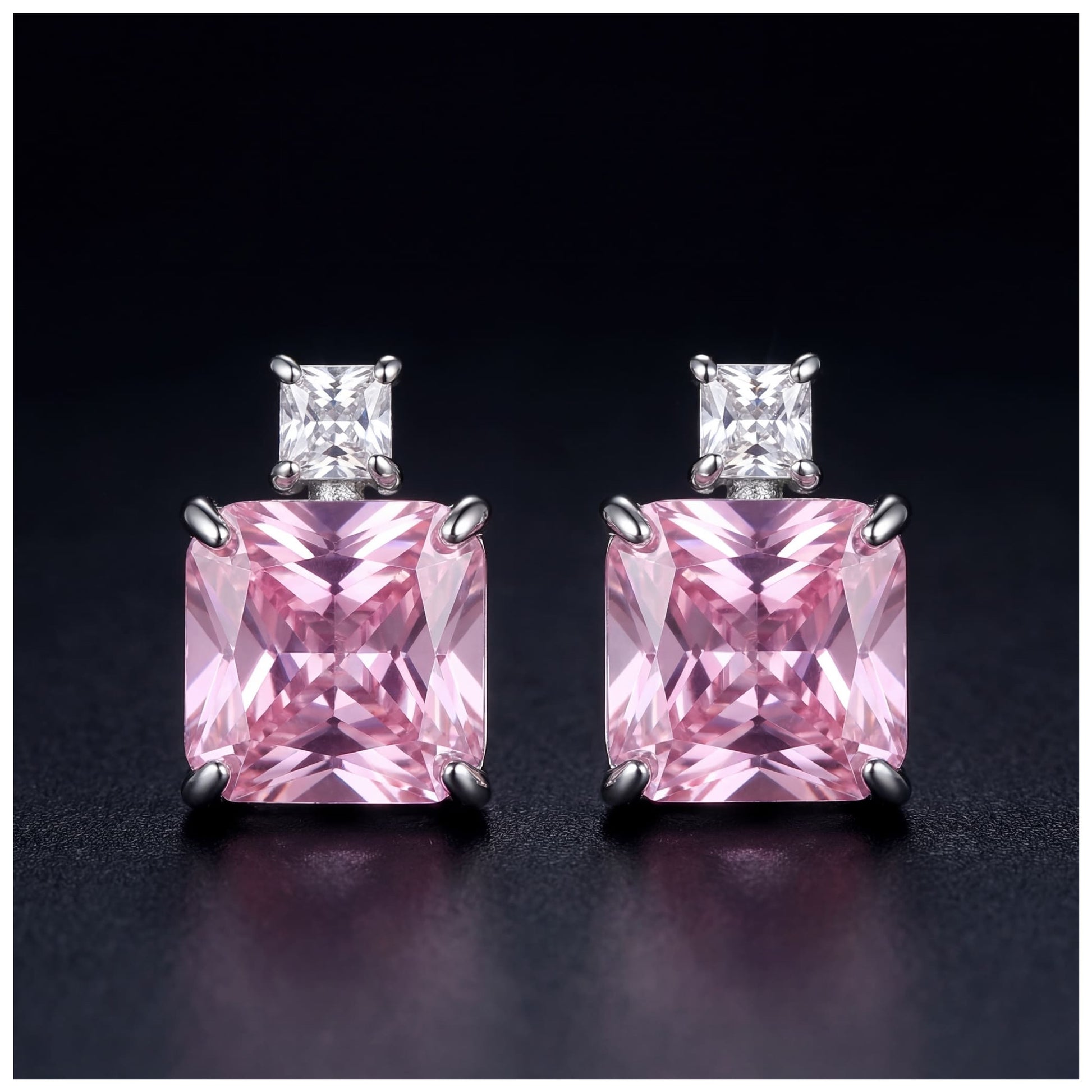 ICED OUT "PINK PRINZESKO" OHRRINGE - ICERAIN JEWELRY