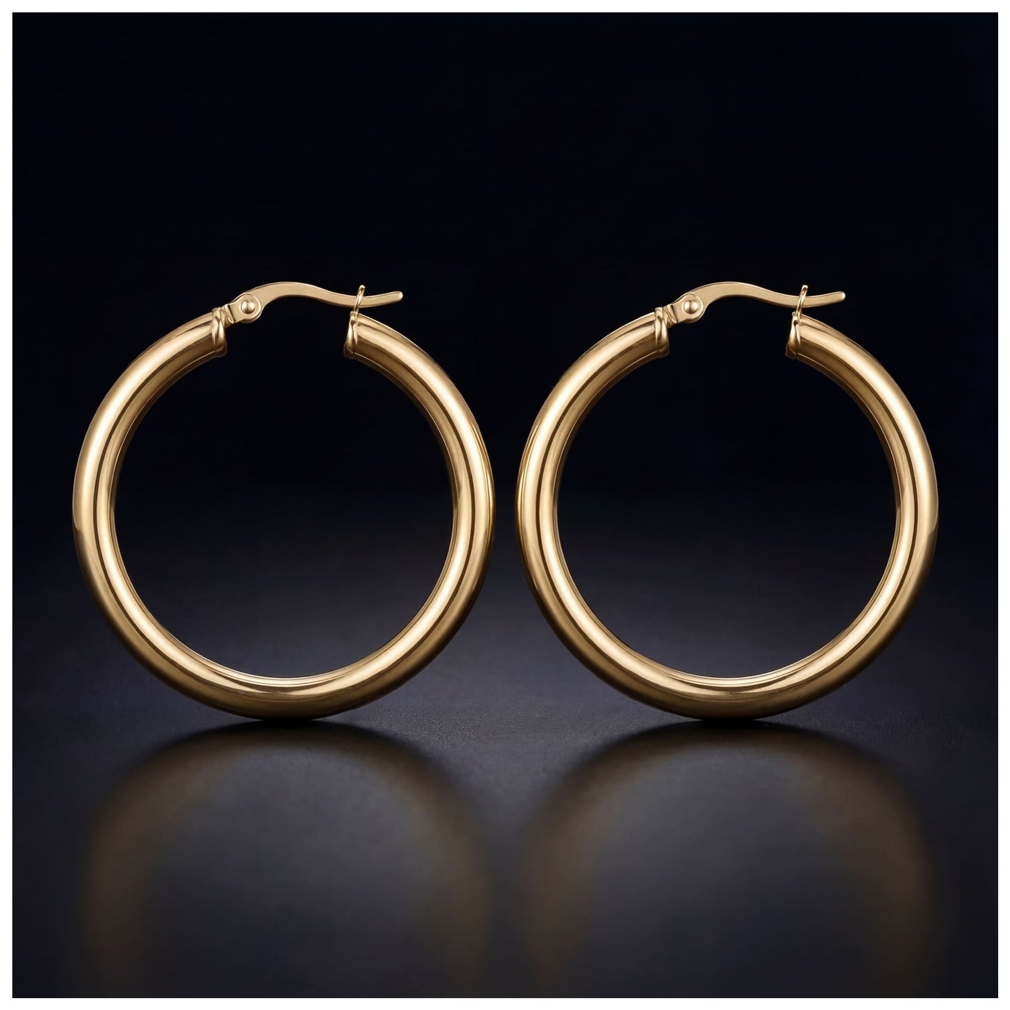 EDELSTAHL "GOLD CIRCLE" OHRRINGE - ICERAIN JEWELRY