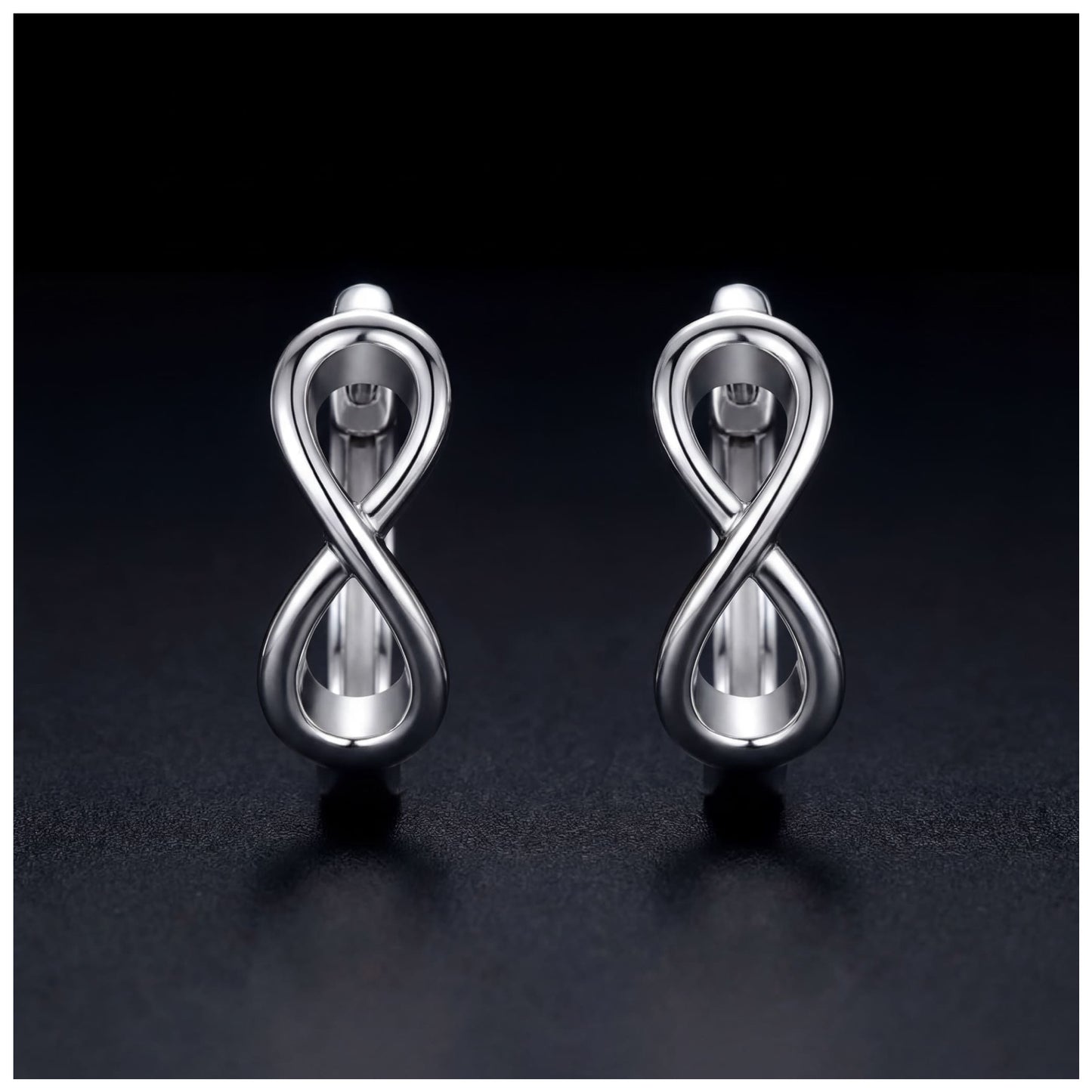 925S SILVER "INFINITY" OHRRINGE - ICERAIN JEWELRY