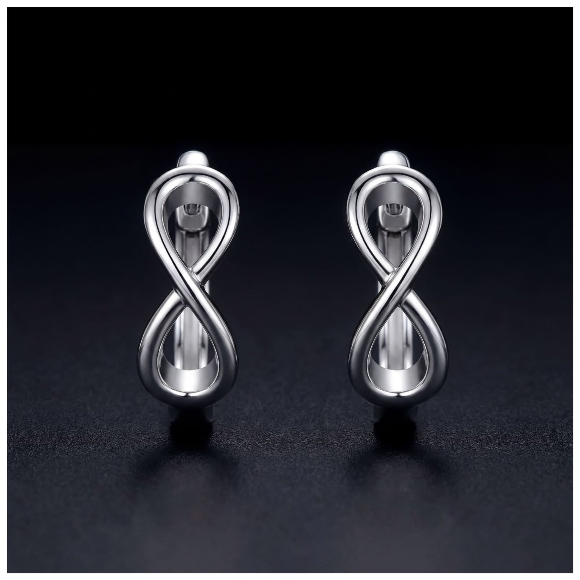 925S SILVER "INFINITY" OHRRINGE - ICERAIN JEWELRY