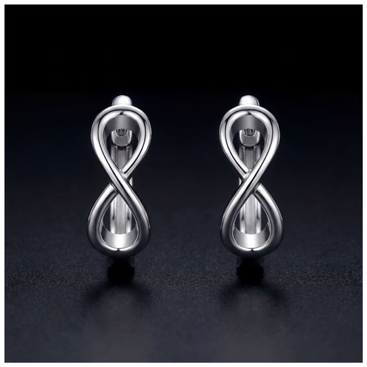 925S SILVER "INFINITY" OHRRINGE - ICERAIN JEWELRY