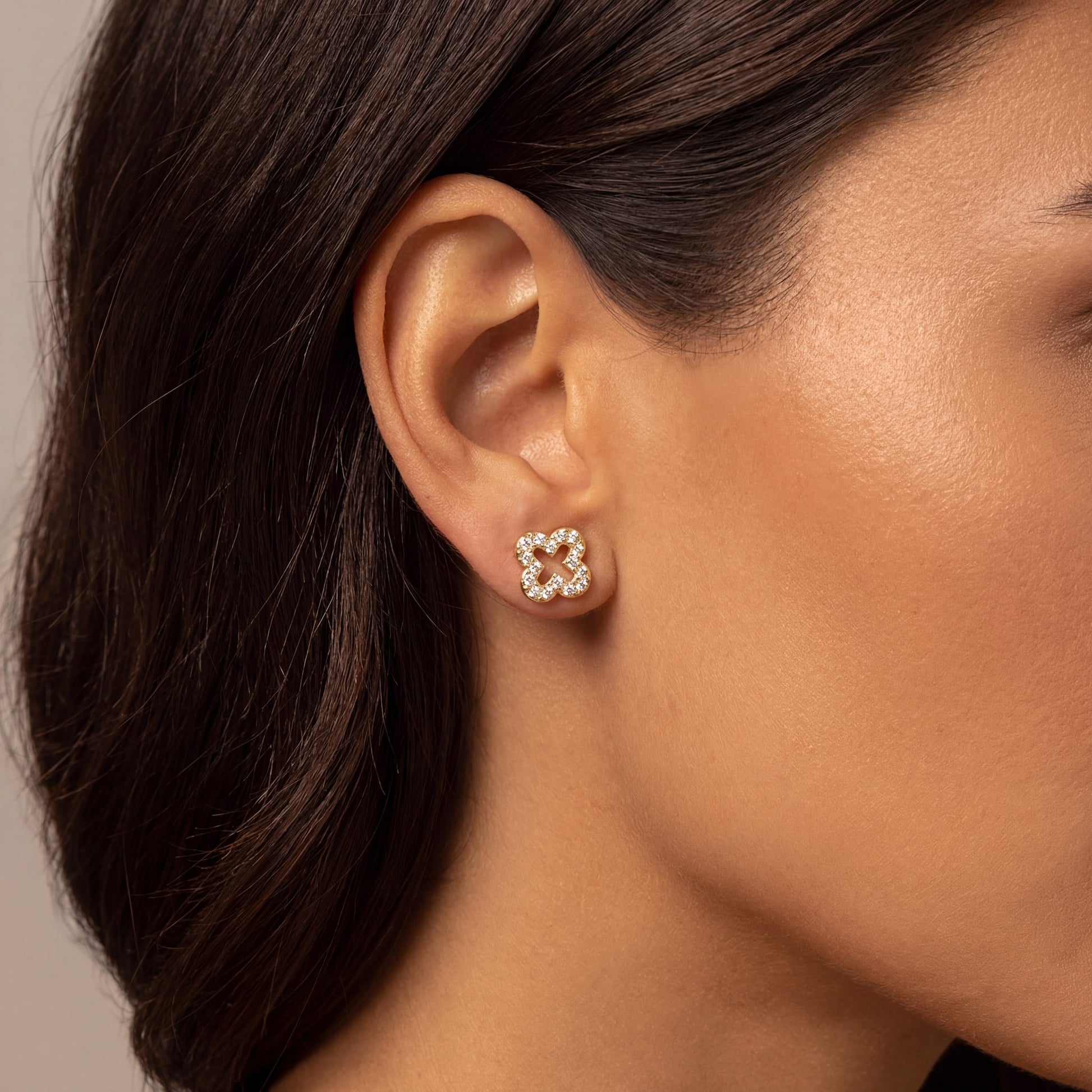 ICED OUT "CLOVER" OHRRINGE - ICERAIN JEWELRY