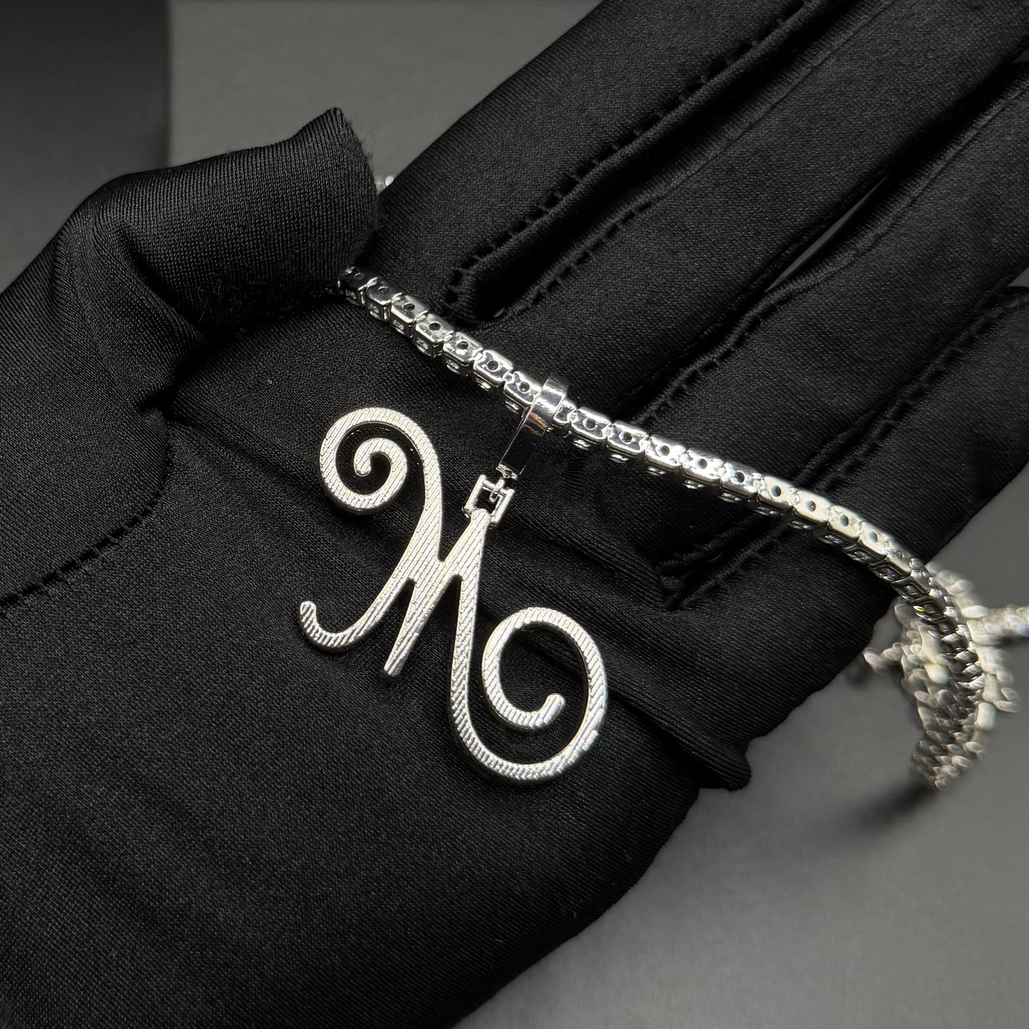 PERSONALISIERTE ICED OUT ANFANGSBUCHSTABEN "CUBIC" KETTE - ICERAIN JEWELRY