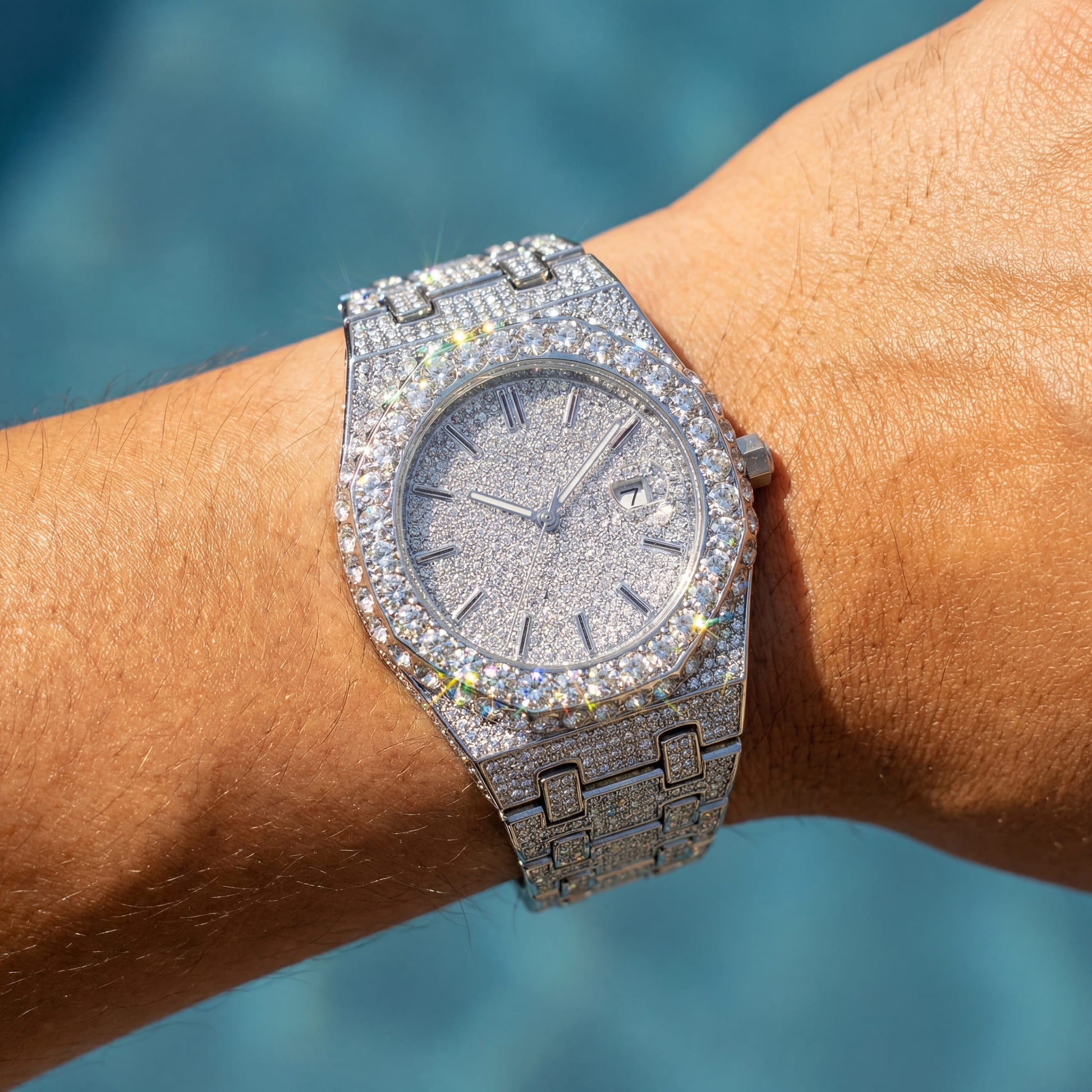 ICED OUT "APOSTEL" UHR - ICERAIN JEWELRY
