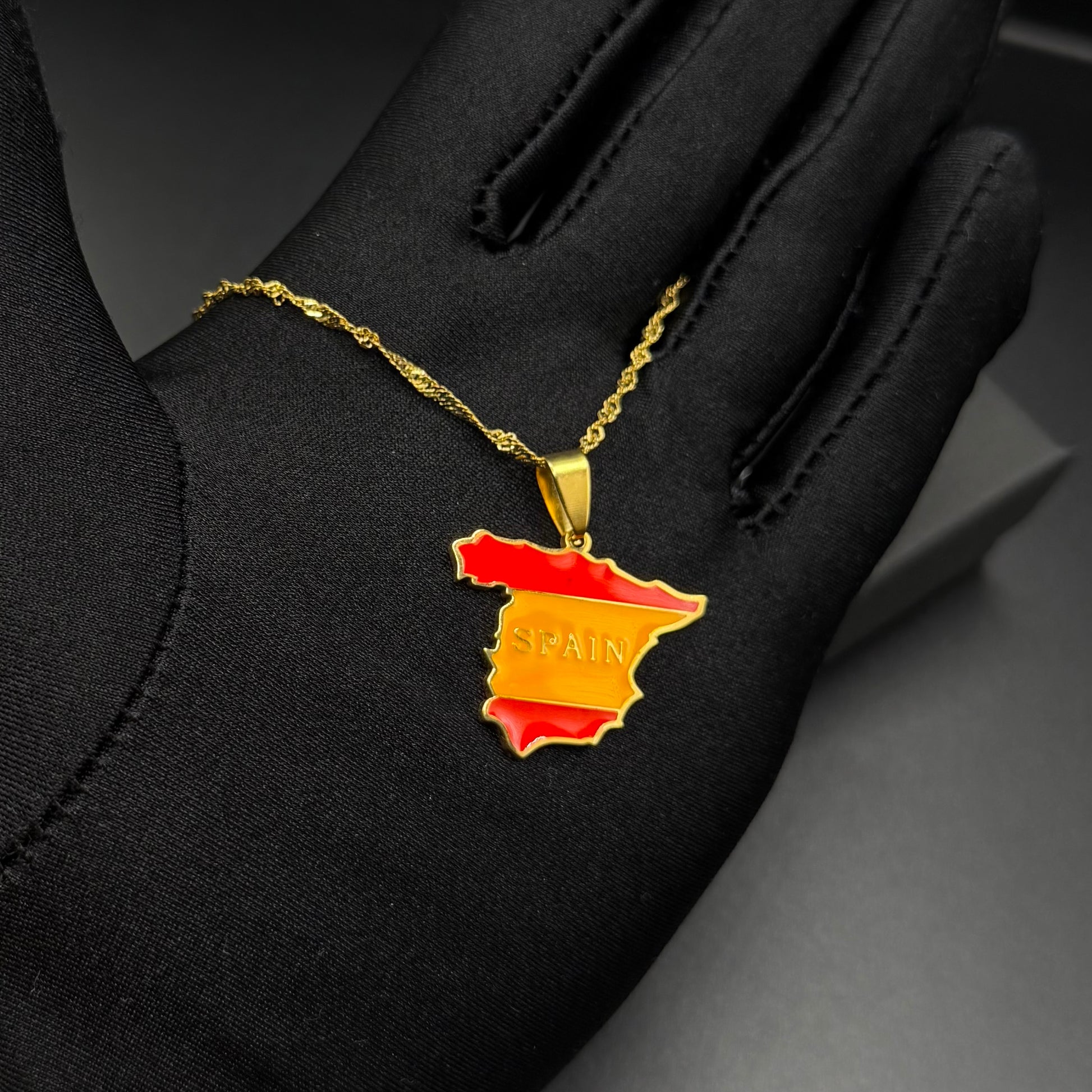 EDELSTAHL "SPAIN" LÄNDERKETTE - ICERAIN JEWELRY