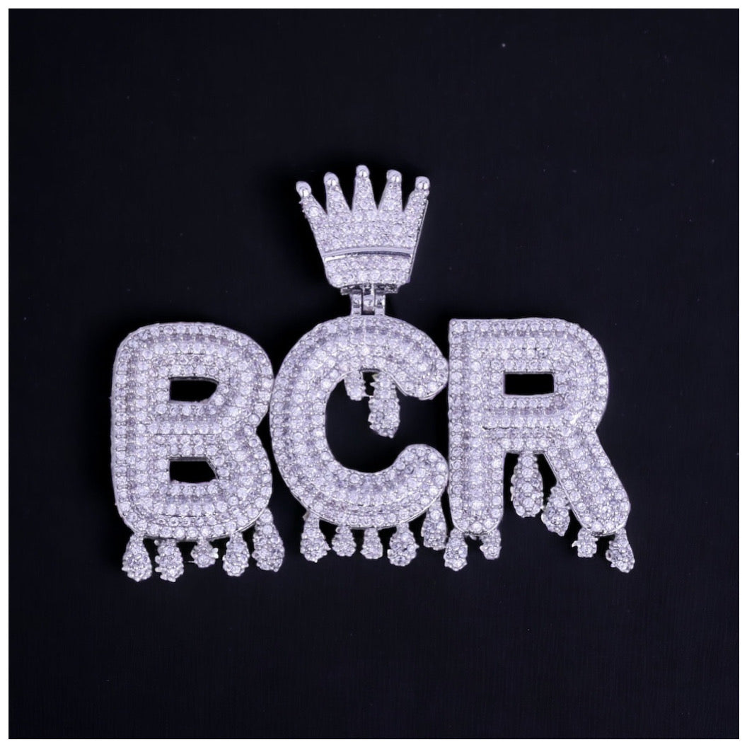 Personalisierte Iced Out "Crown Drippy" Kette