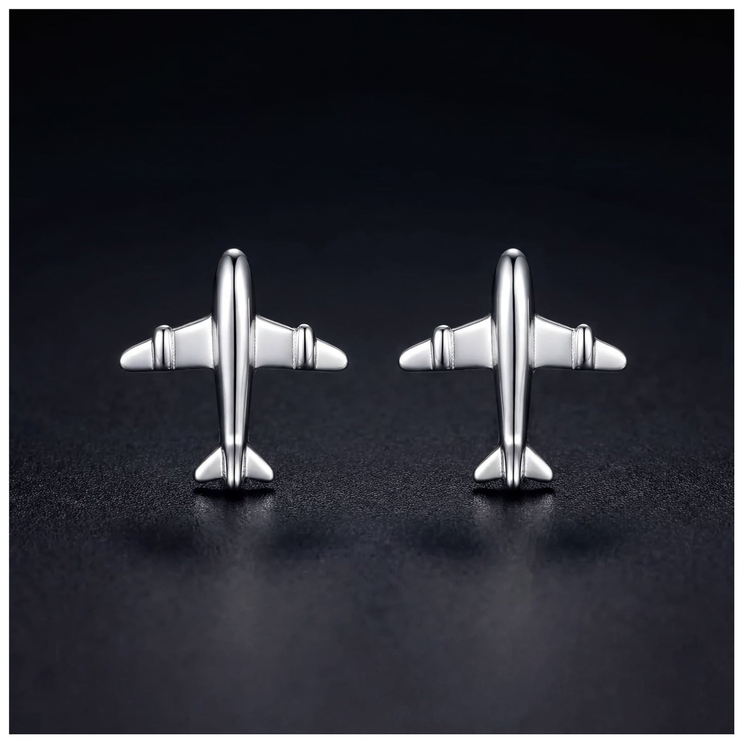 925S SILVER "PLANE" OHRRINGE - ICERAIN JEWELRY