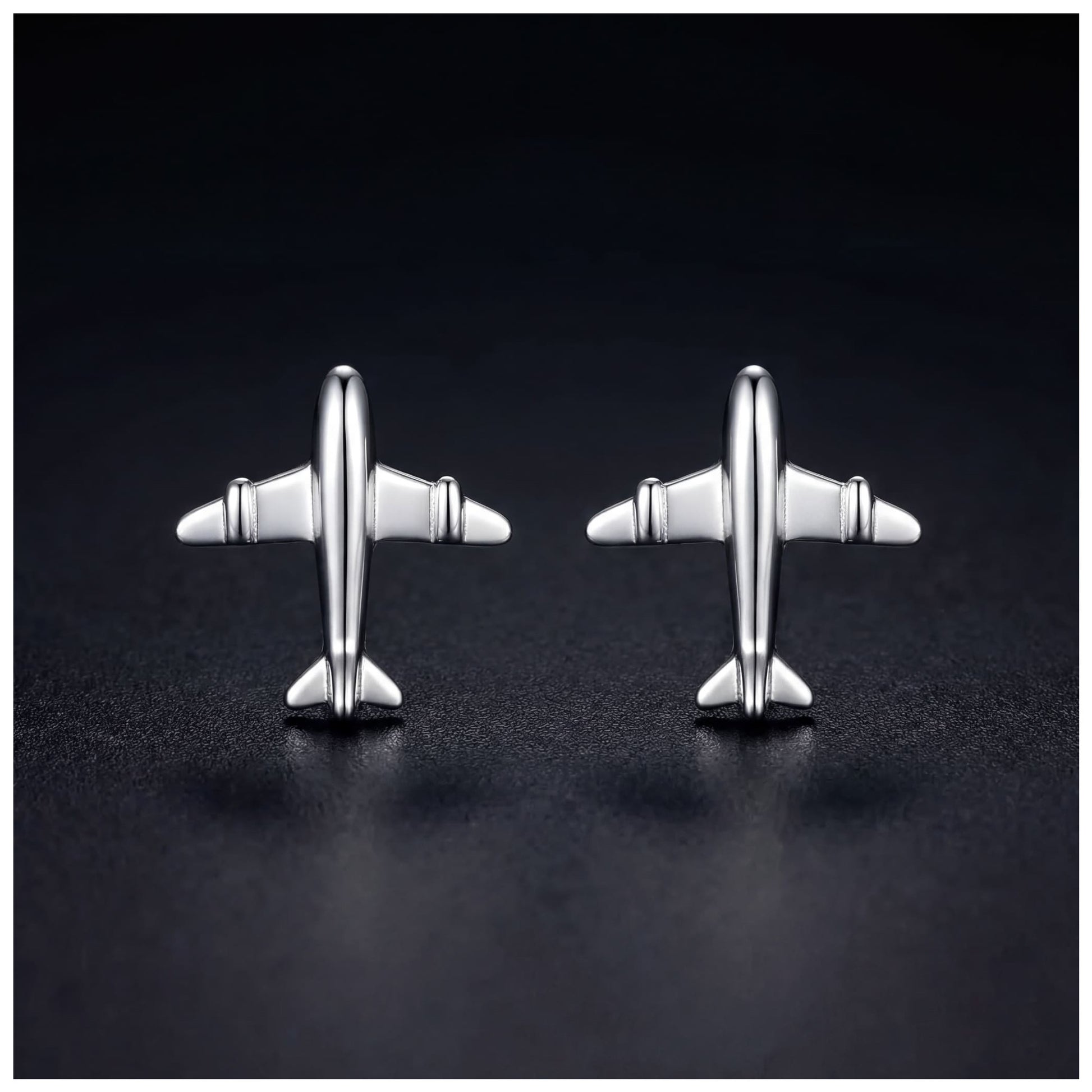 925S SILVER "PLANE" OHRRINGE - ICERAIN JEWELRY