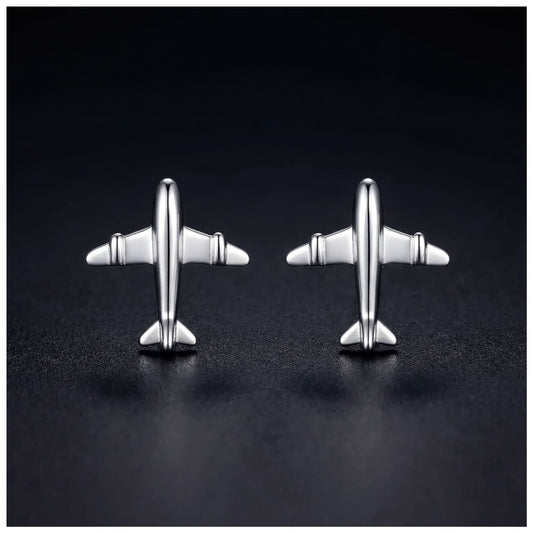 925S SILVER "PLANE" OHRRINGE - ICERAIN JEWELRY
