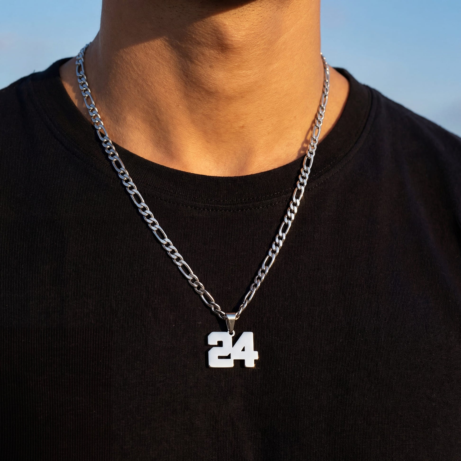 PERSONALISIERTE EDELSTAHL "NUMBER 0-99" KETTE - ICERAIN JEWELRY