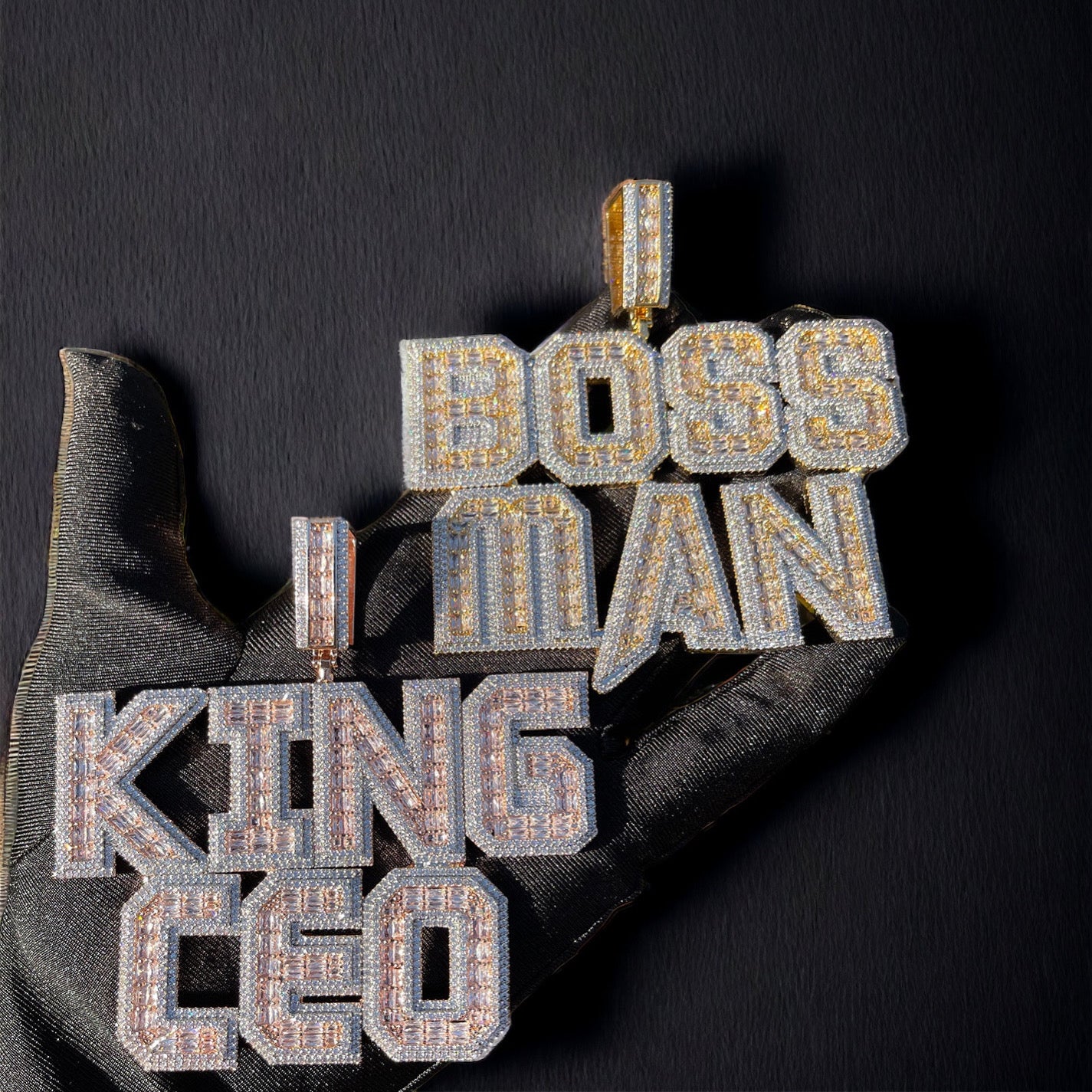 PERSONALISIERTE ICED OUT "BAROLO ICED CHARM" KETTE - ICERAIN JEWELRY