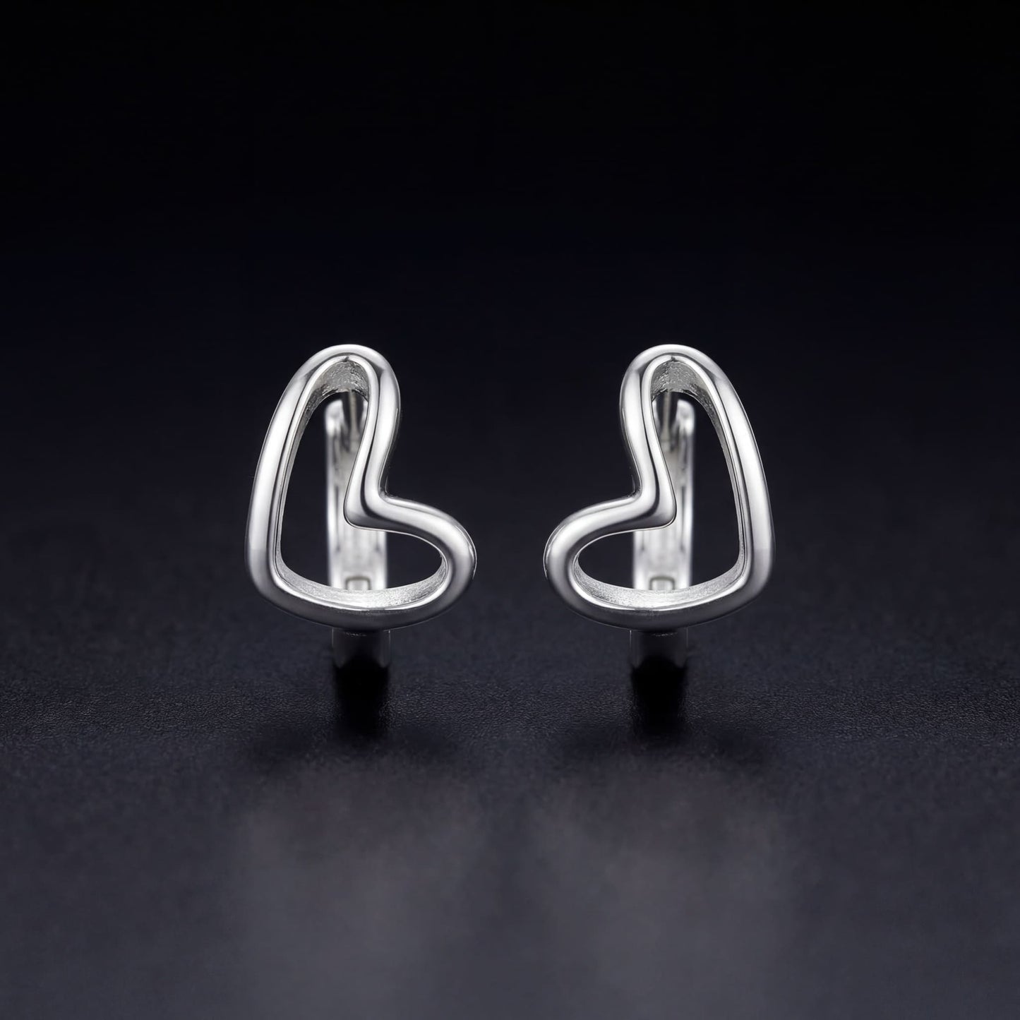 925S SILVER "HEART" OHRRINGE - ICERAIN JEWELRY