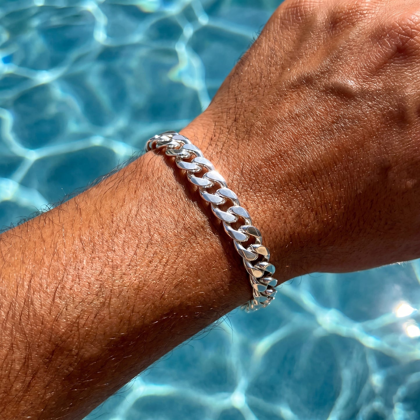 SALE | 925S SILVER 7MM 20CM "CUBAN" ARMBAND [PREMIUM VERSION] - ICERAIN JEWELRY