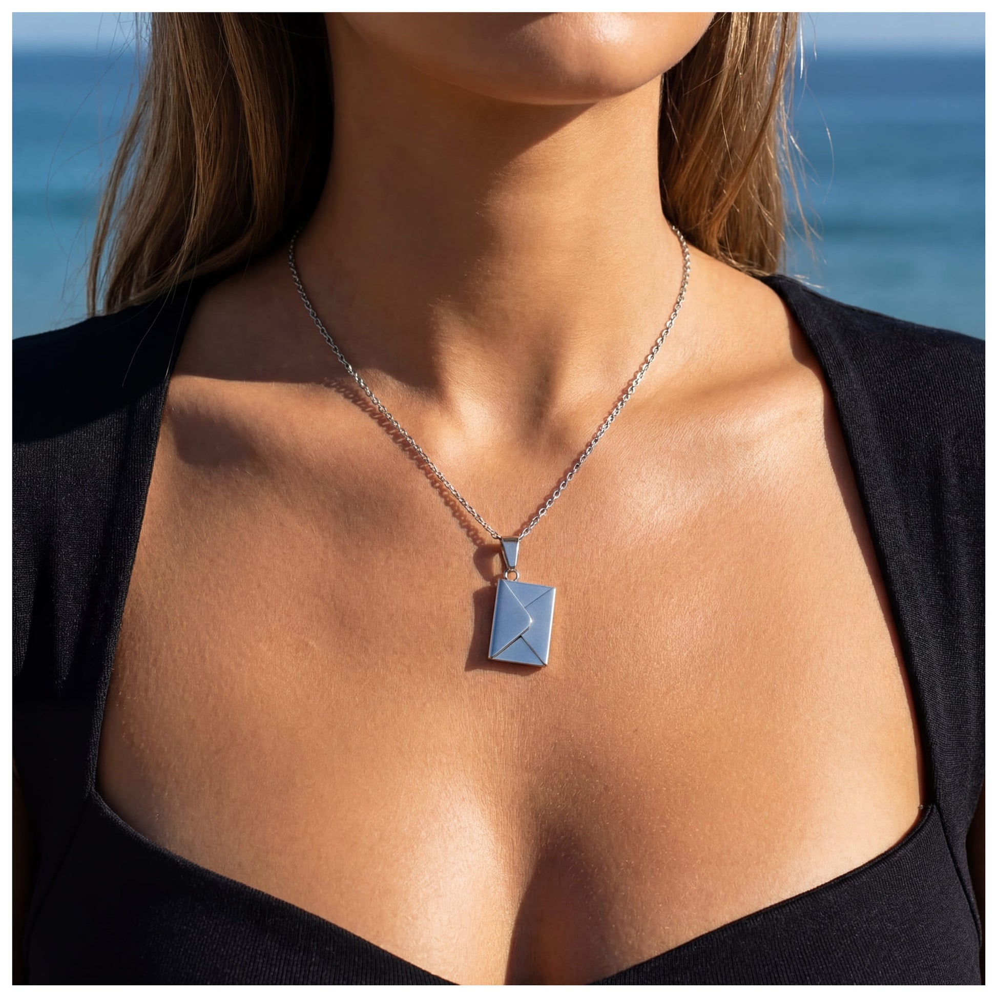 PERSONALISIERTE EDELSTAHL "ENVELOP" KETTE - ICERAIN JEWELRY