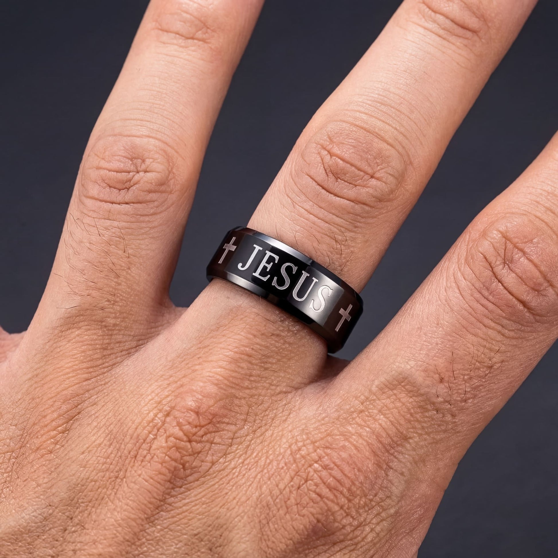 EDELSTAHL "JESUS" RING - ICERAIN JEWELRY