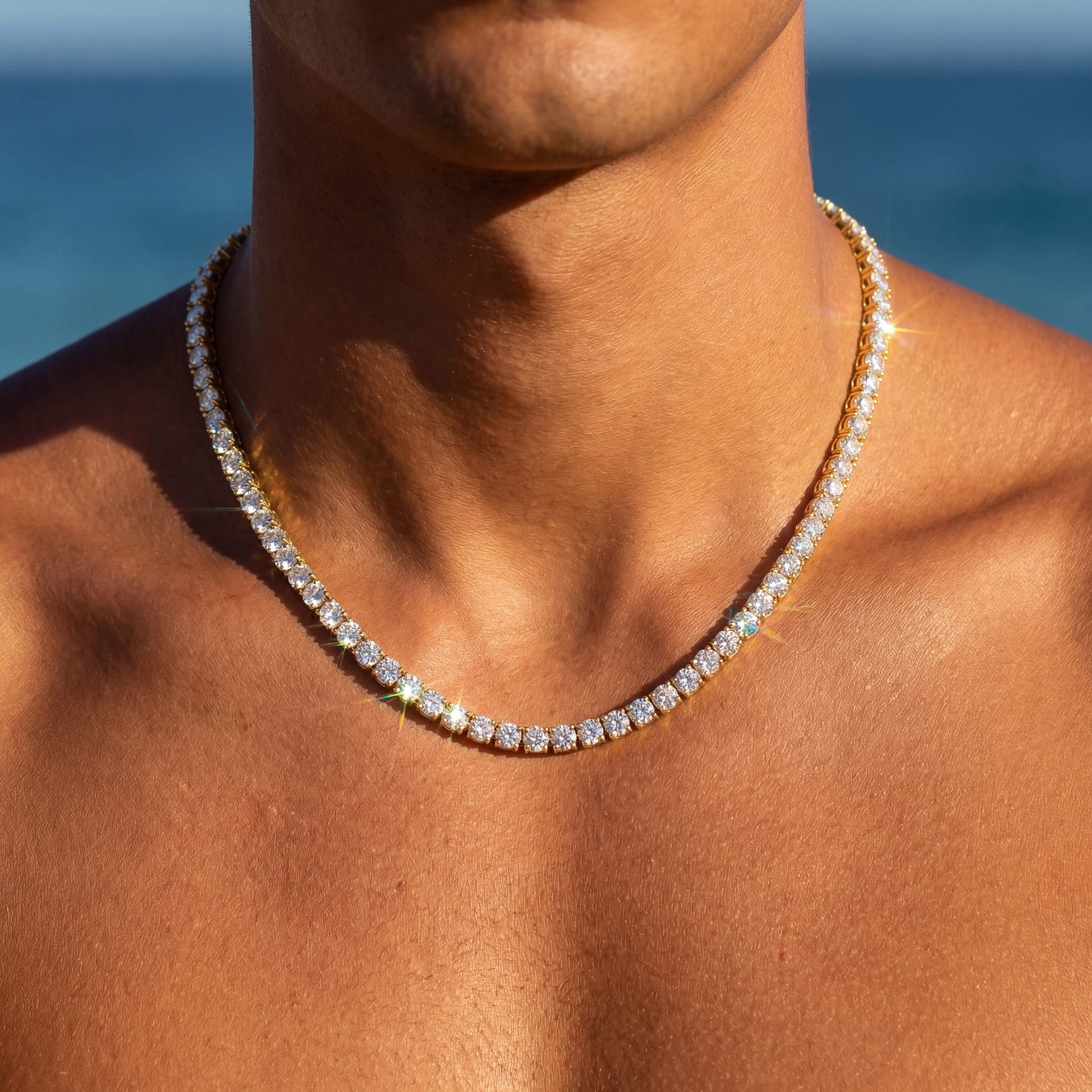 ICED OUT "GOLD TENNIS" KETTE - ICERAIN JEWELRY