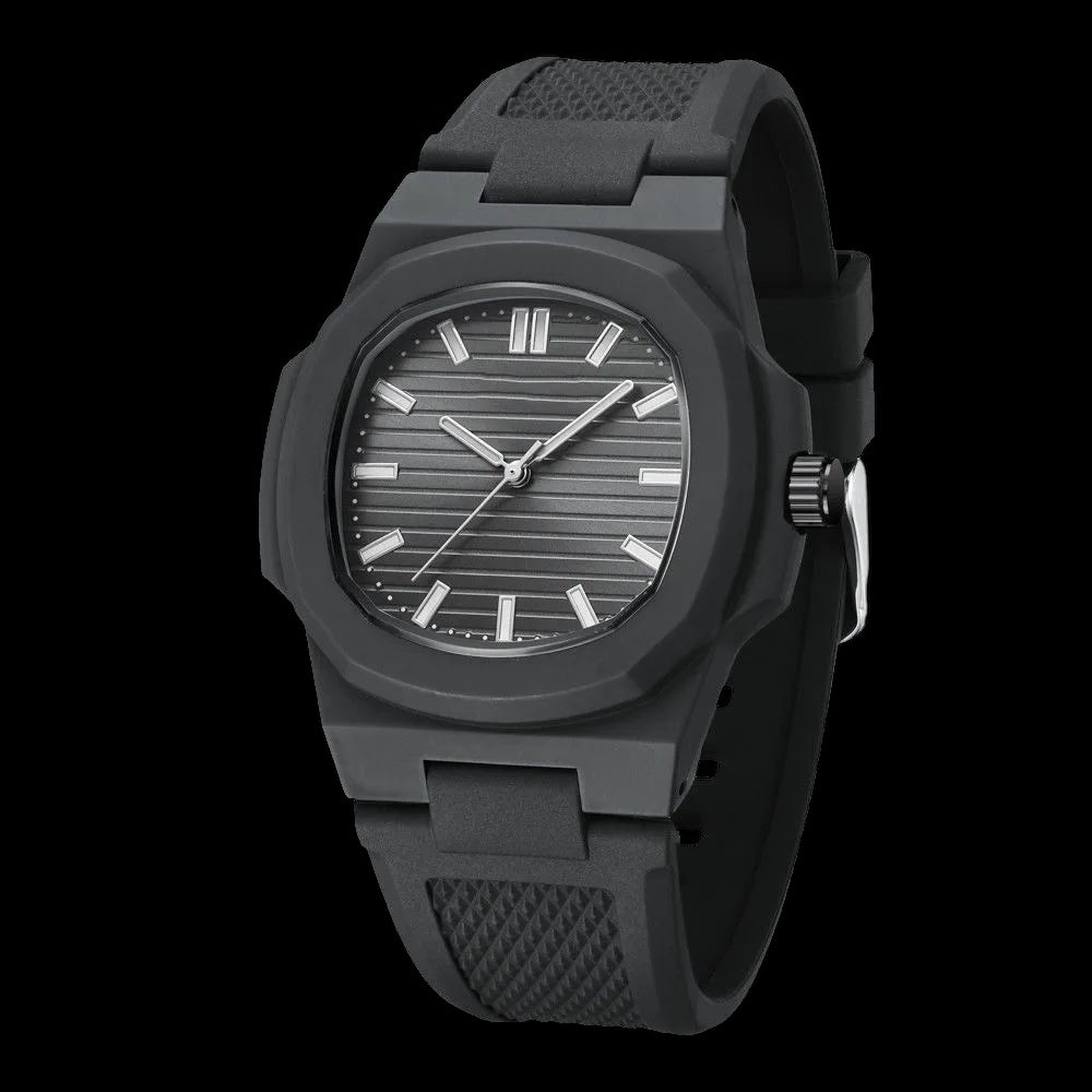 Luxus Designer Silikon "Black Wrist" Uhr