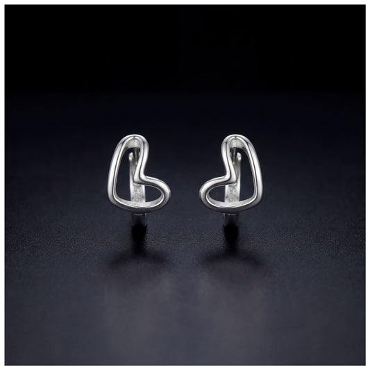 925S SILVER "HEART" OHRRINGE - ICERAIN JEWELRY