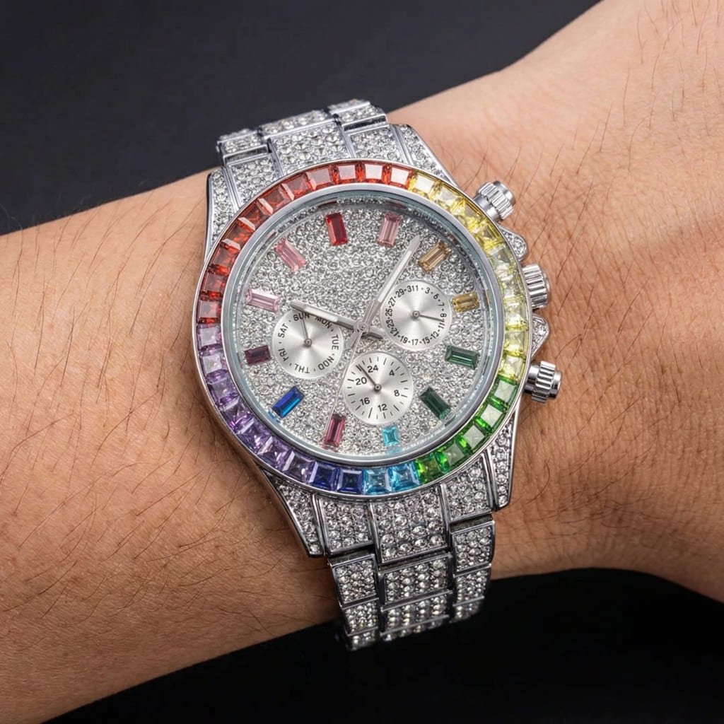 ICED OUT "SOLLINI" UHR - ICERAIN JEWELRY