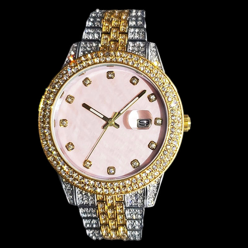 Luxus Designer Iced Out "Principessa" Uhr + Box + Armbandkürzer