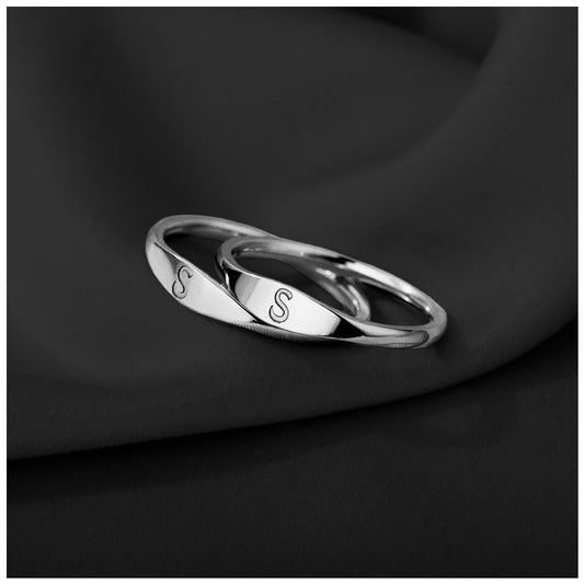 PERSONALISIERTER EDELSTAHL ANFANGSBUCHSTABEN "LOVALOR" RING - ICERAIN JEWELRY