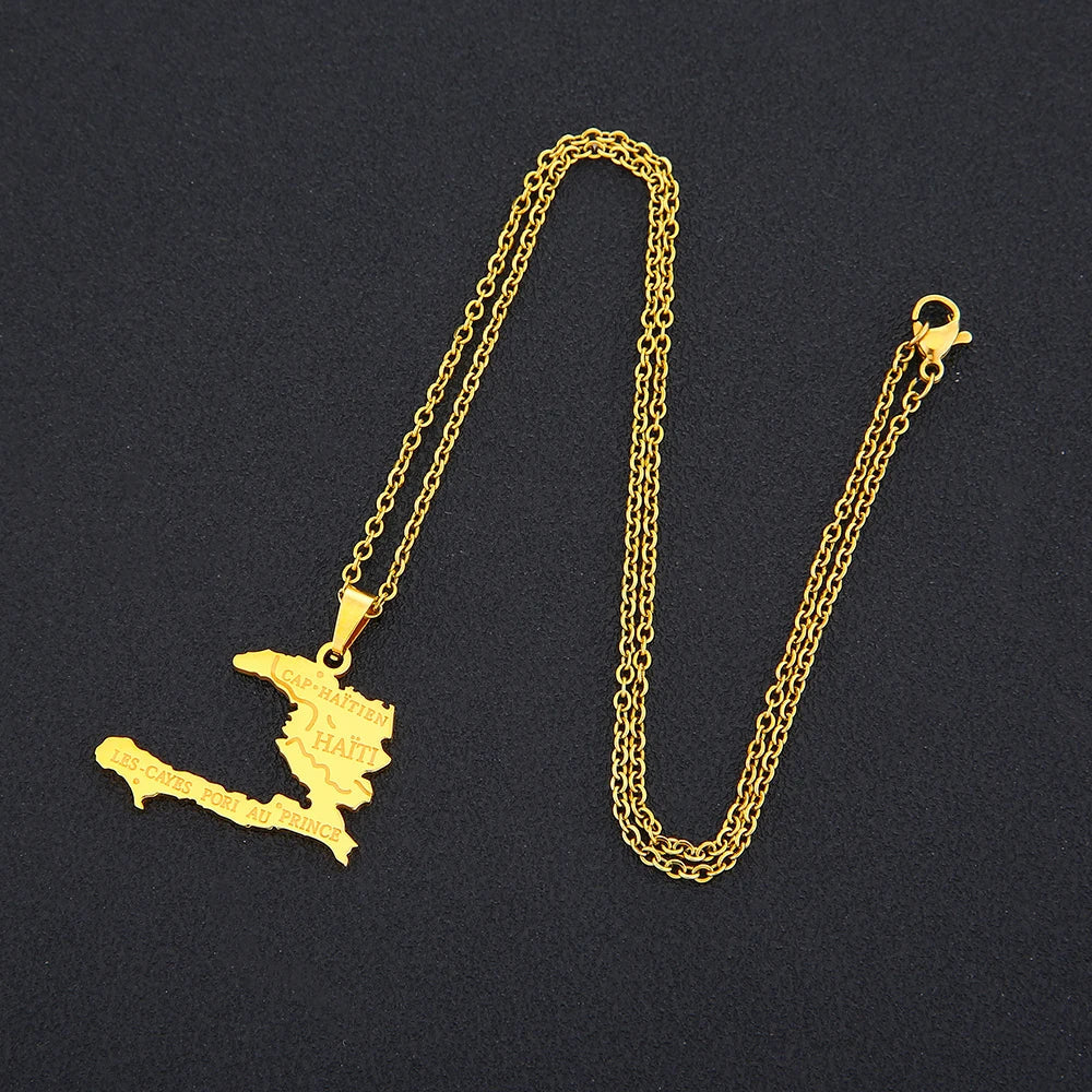 EDELSTAHL "HAITI" LÄNDERKETTE - ICERAIN JEWELRY