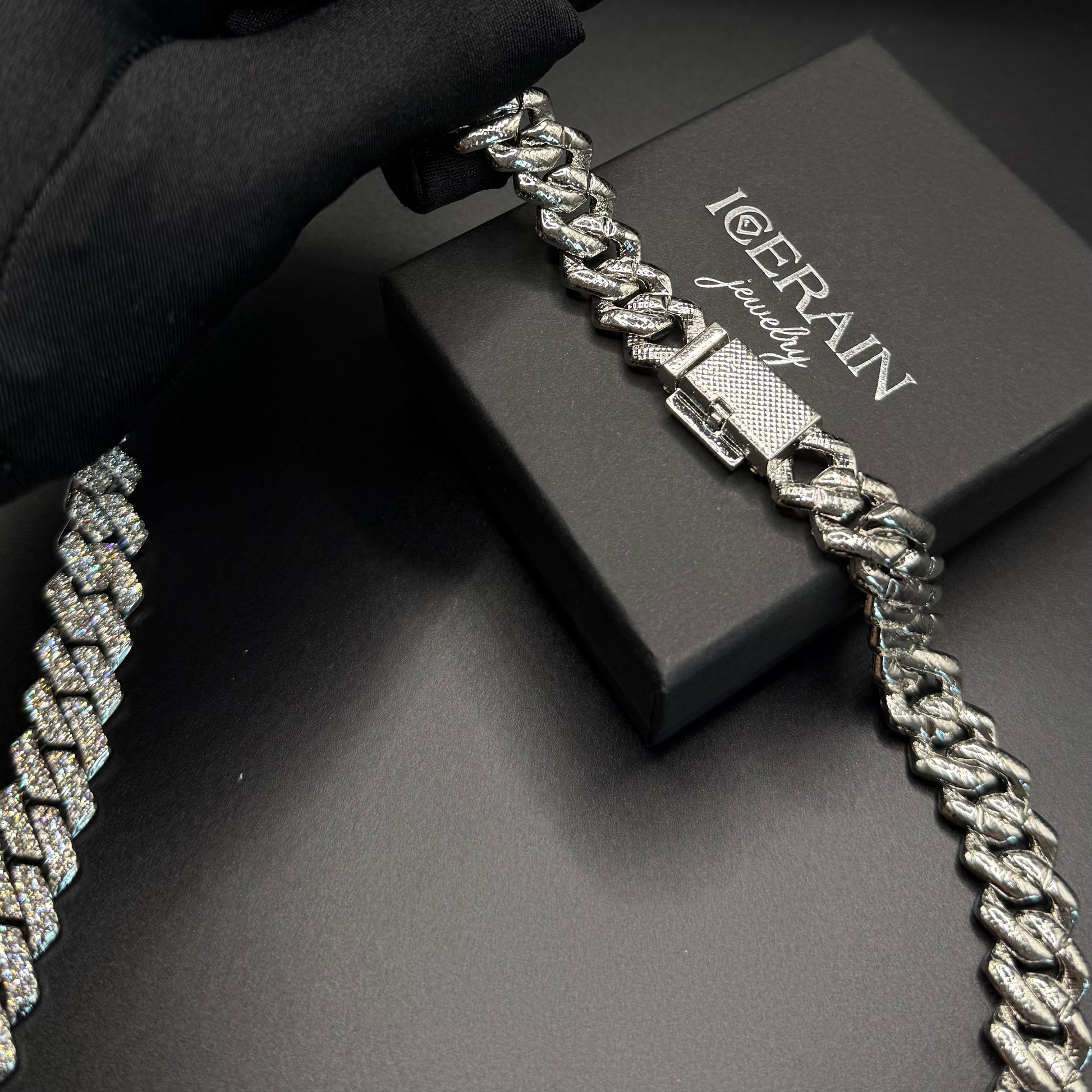 ICED OUT 14MM "SILVER PRONG CUBAN" KETTE - ICERAIN JEWELRY