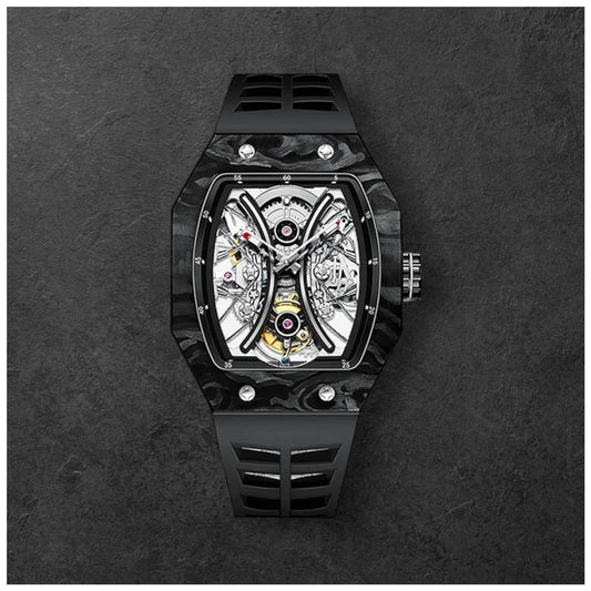 EDELSTAHL 50MM "SKELETON" UHR - ICERAIN JEWELRY